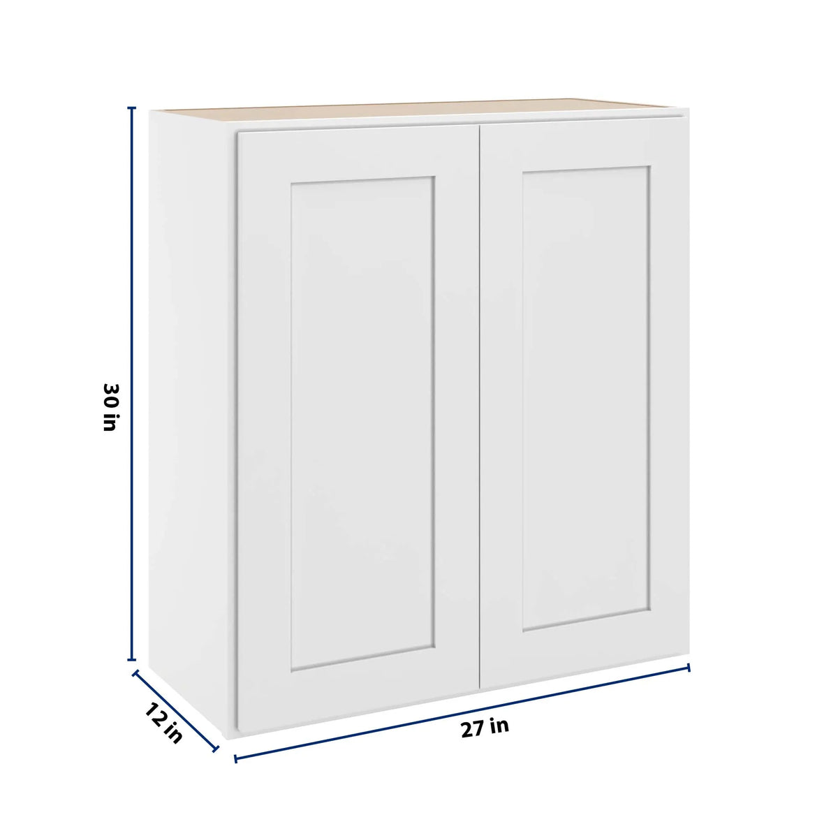 cnc luxor white 27 w x 30 h double door wall cabinet