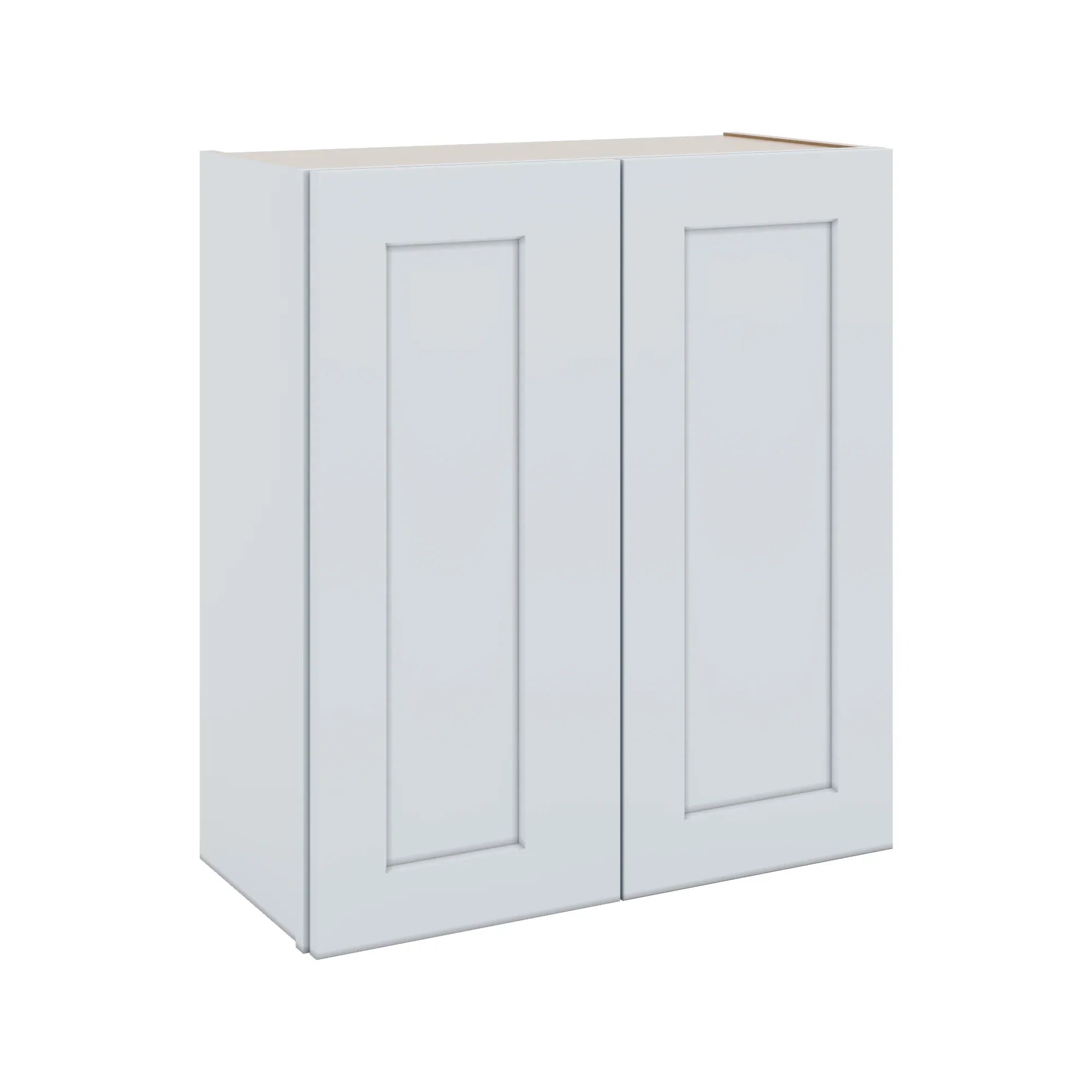 J&K White Shaker S8 Double Door Wall Cabinet - 27" W x 30" H
