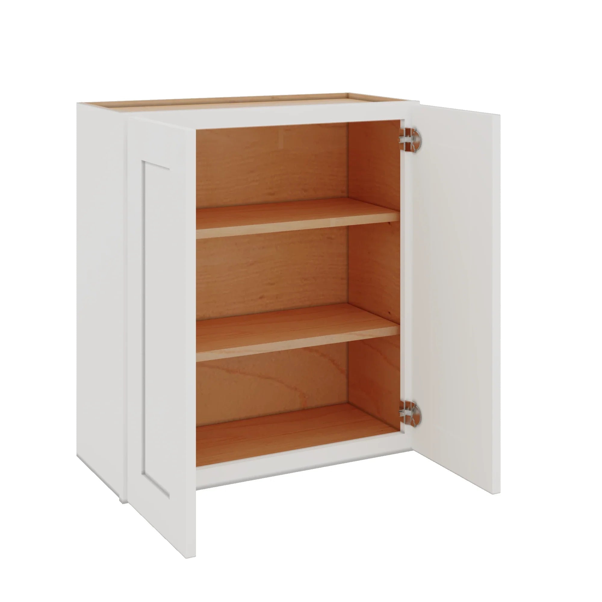 Modernform Cabinet White Shaker 27" W X 30" H X 12" D Double Door Wall Cabinet