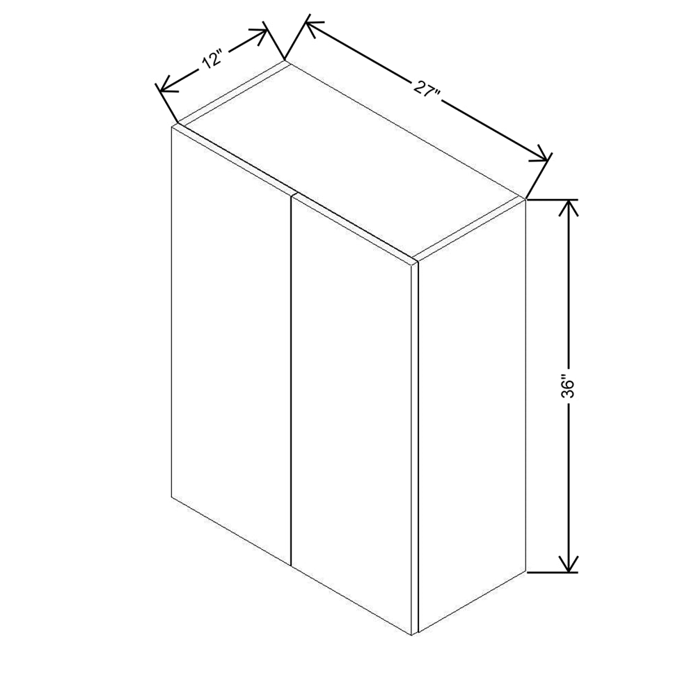 CNC Classic Milano Sand 30" W X 36" H Double Door Wall Cabinet