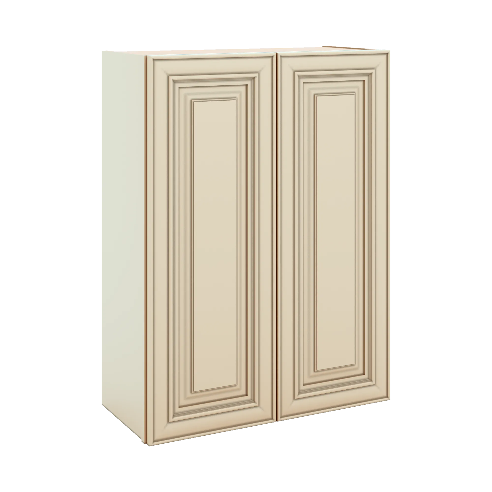 J&K Creme Glazed A7 Double Door Wall Cabinet - 27" W x 36" H