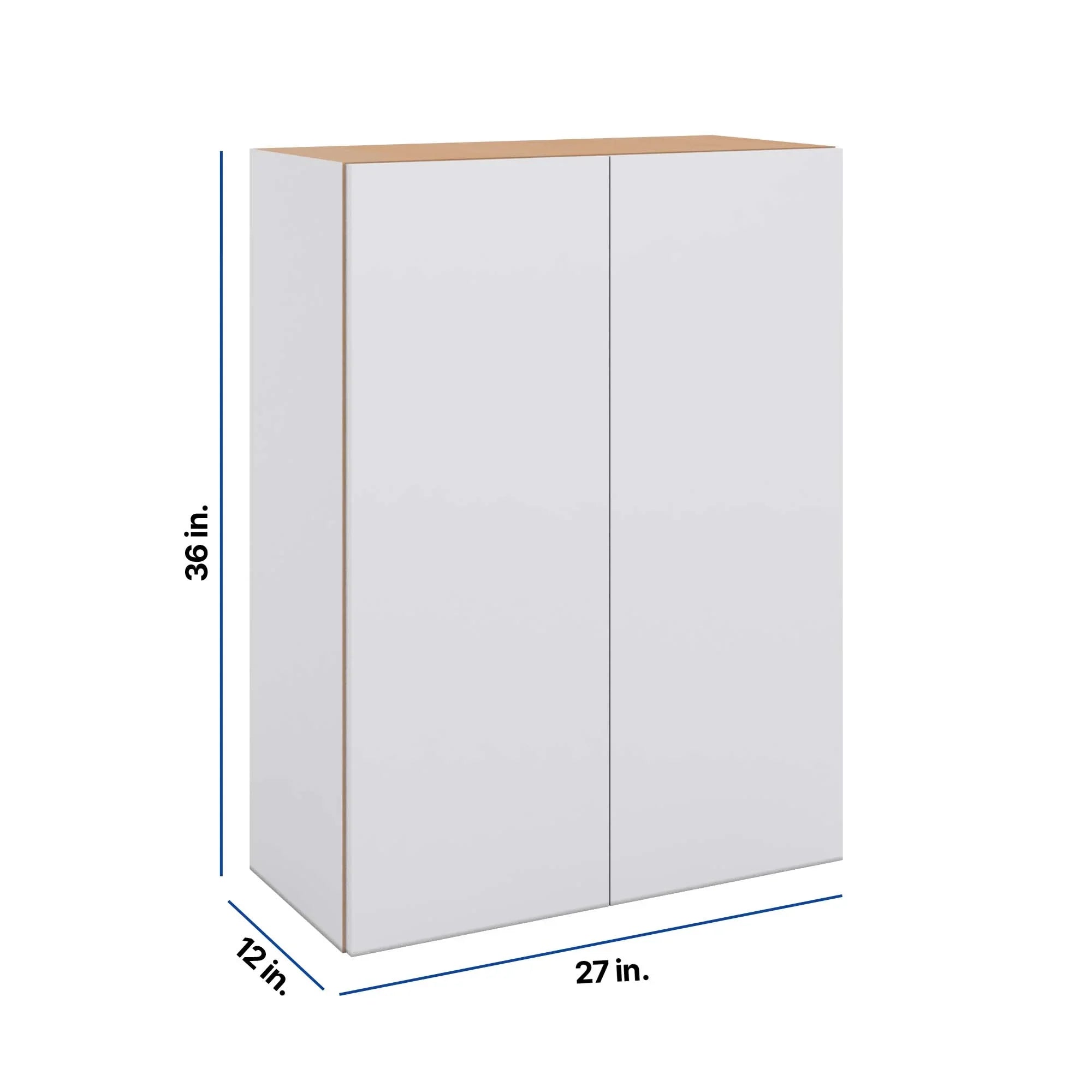 Modernform Cabinet Matte White 27" W X 36" H X 12" D Double Door Wall Cabinet