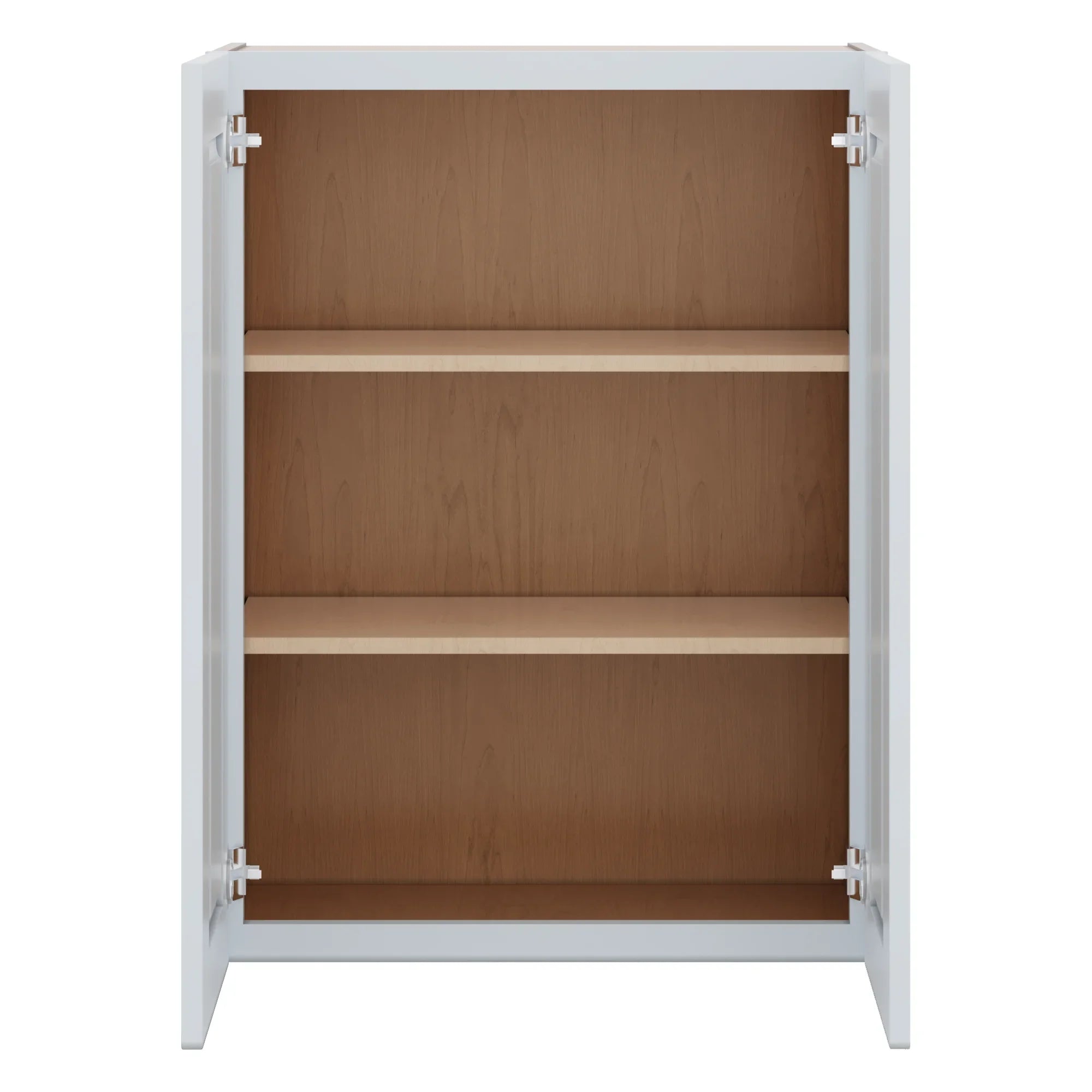 J&K White Shaker S8 Double Door Wall Cabinet 27" W x 36" H