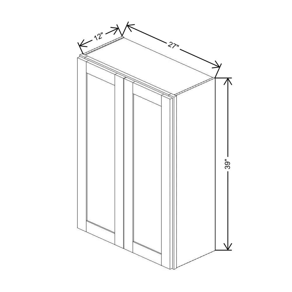 Fabuwood Allure Galaxy Frost 27" W X 39" H X 12" D Double Door Wall Cabinet