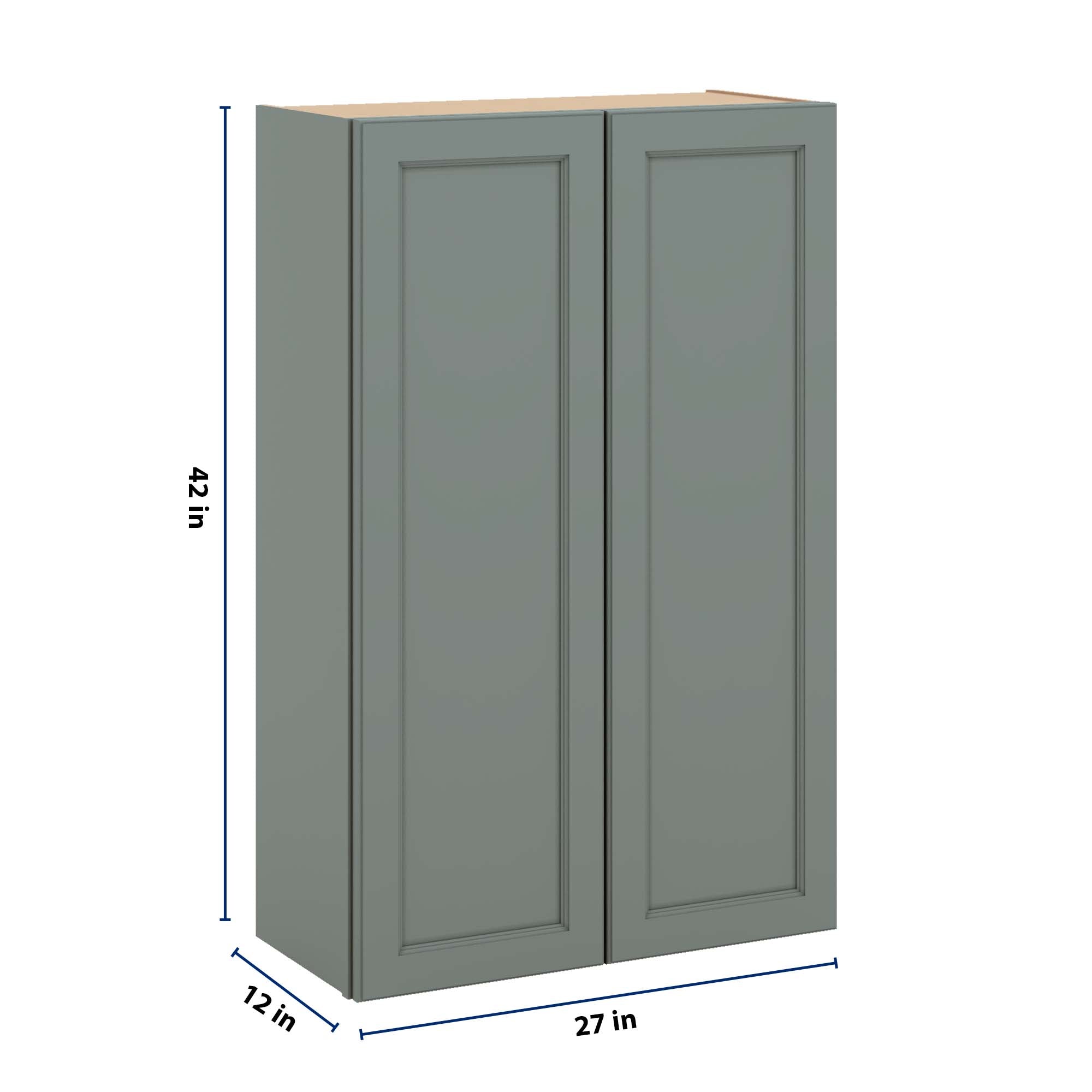 J&K Sage E3 Double Door Wall Cabinet - 27" W x 42" H