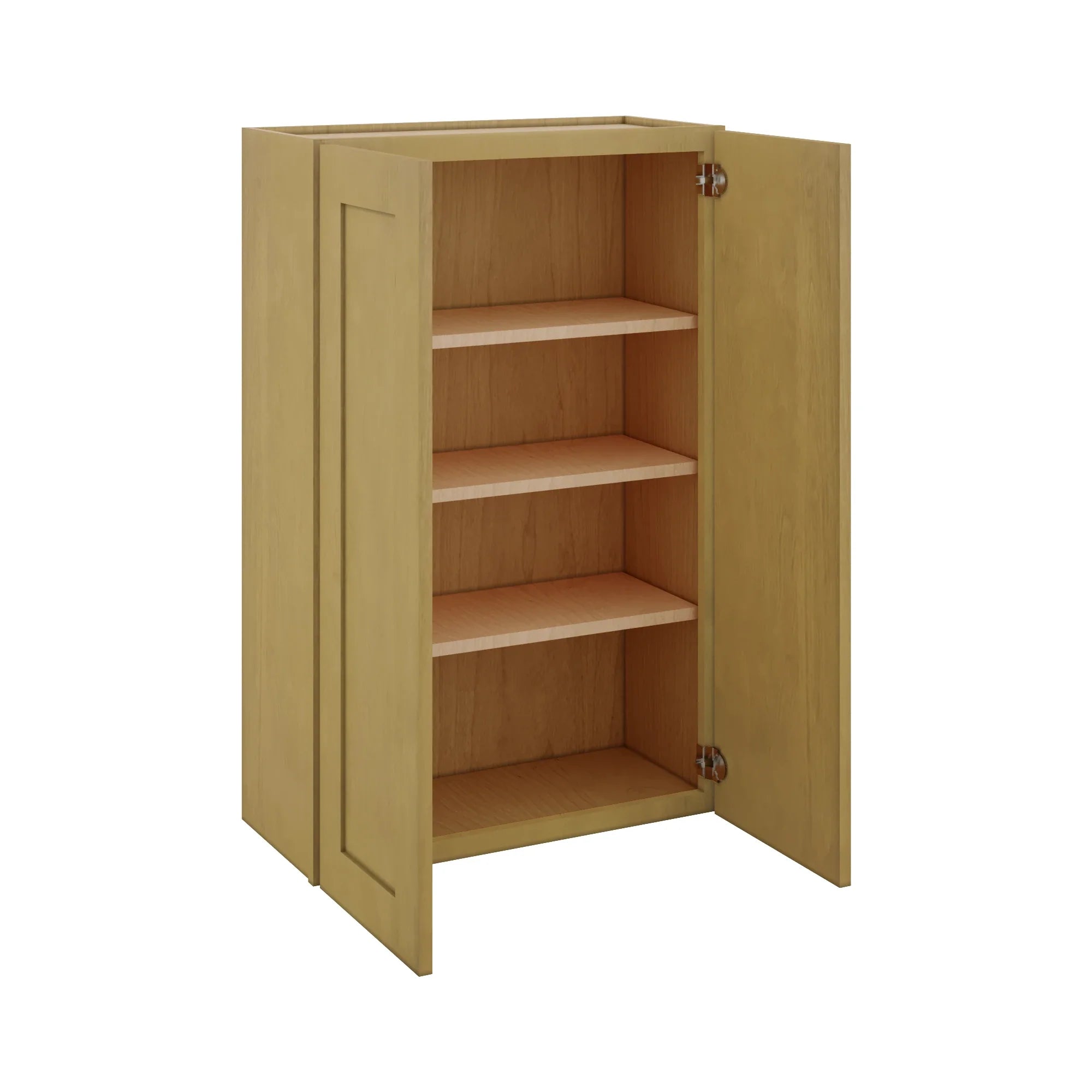 Modernform Cabinet Natural Shaker 27" W X 42" H X 12" D Double Door Wall Cabinet