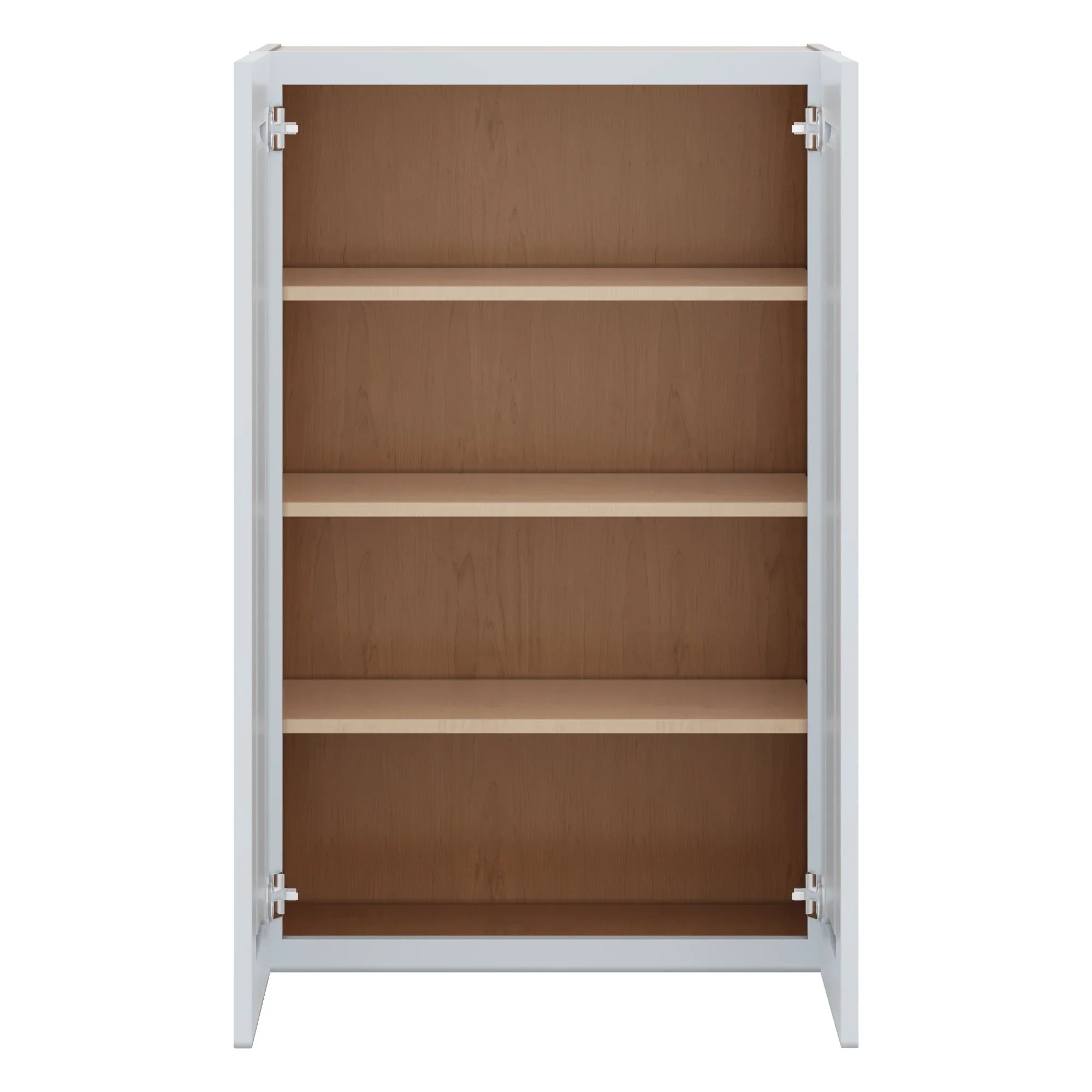 J&K White Shaker S8 Double Door Wall Cabinet 27" W x 42" H