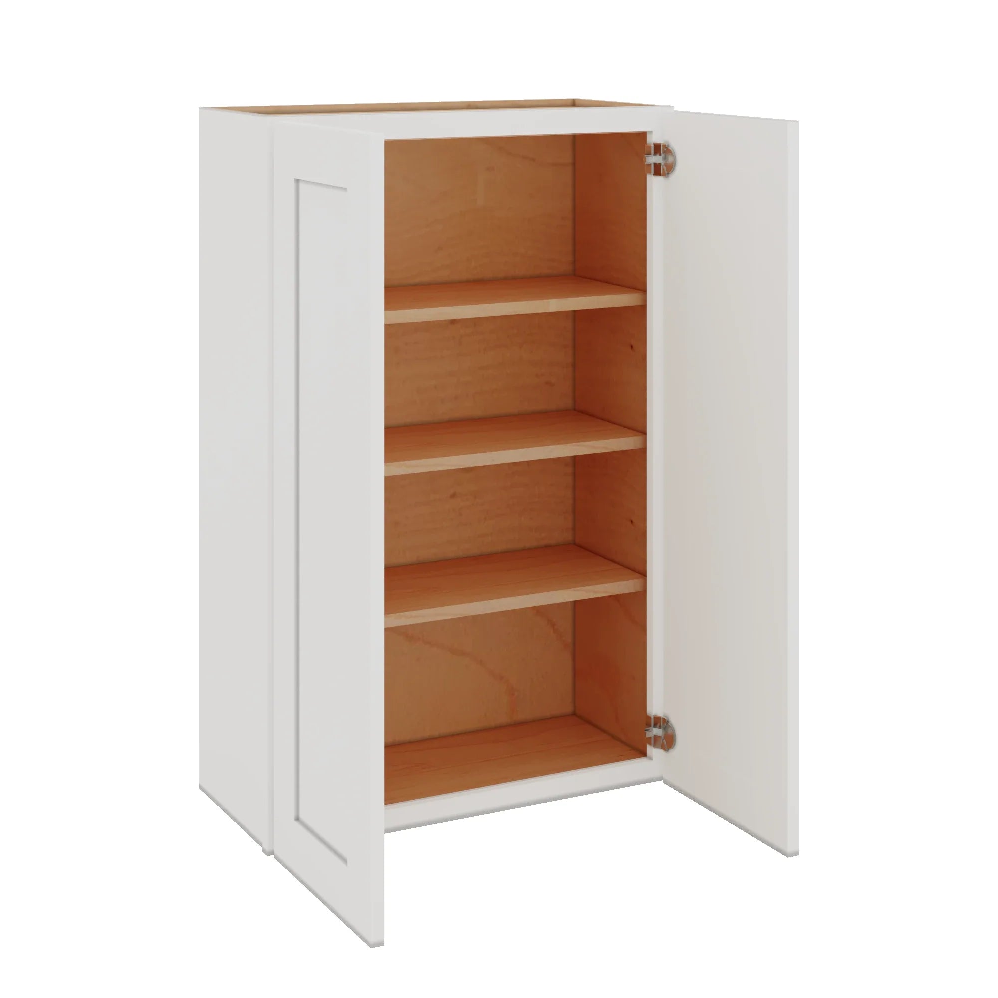 Modernform Cabinet White Shaker 27" W X 42" H X 12" D Double Door Wall Cabinet