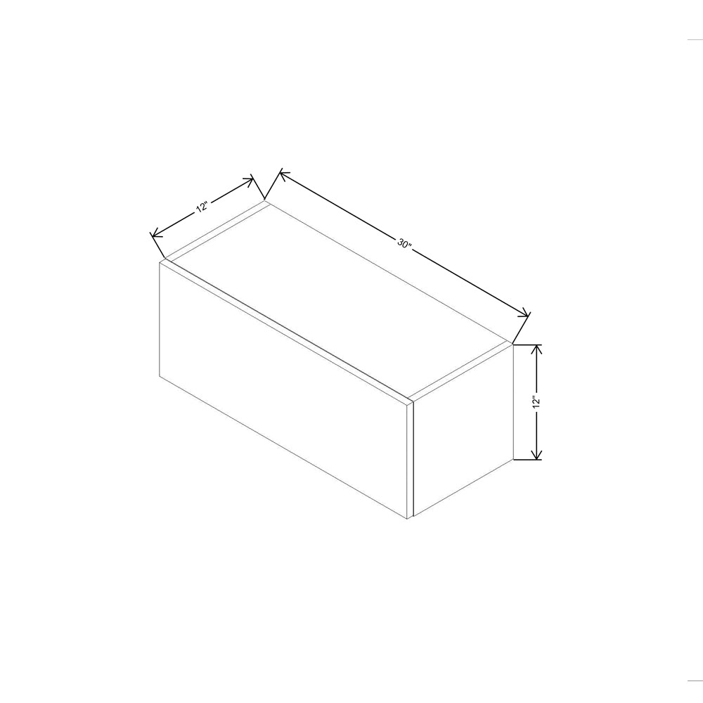 CNC Concord Elegant Dove 30" W X 12" H Horizontal Wall Cabinet