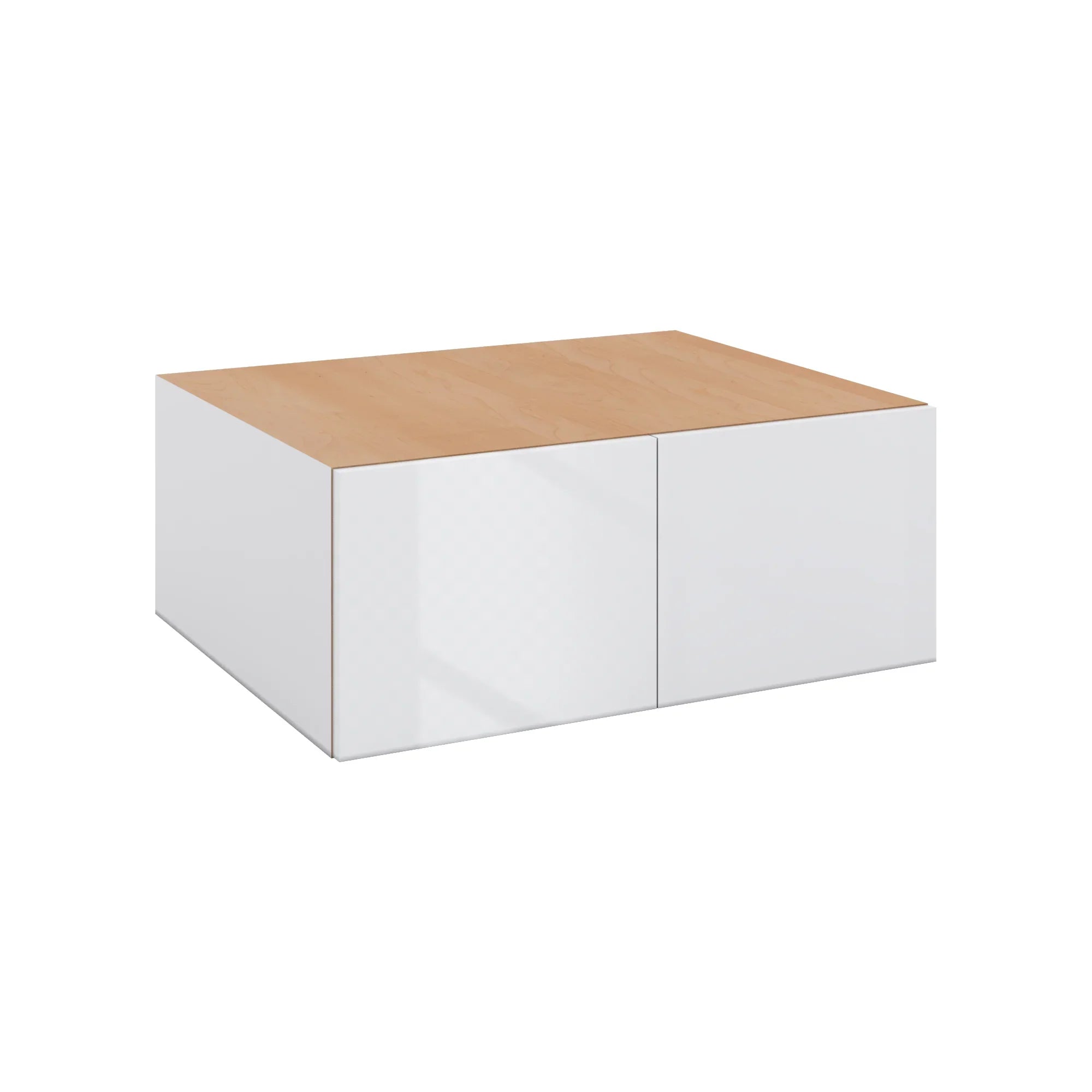 Modernform Cabinet Gloss White 30" W X 12" H X 24" D Double Door Wall Cabinet