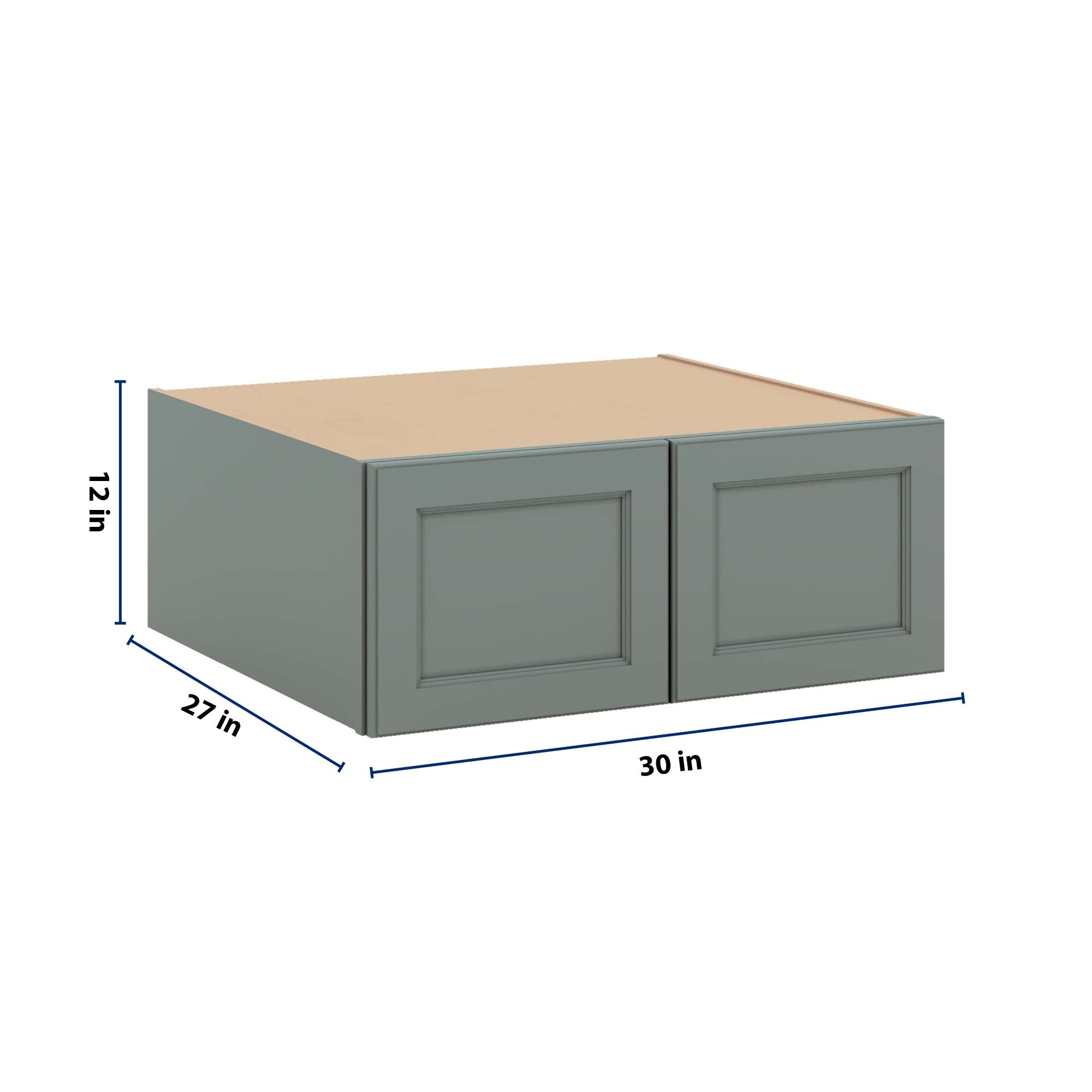 J&K Sage E3 Refrigerator Wall Cabinet - 30" W x 12" H x 27" D