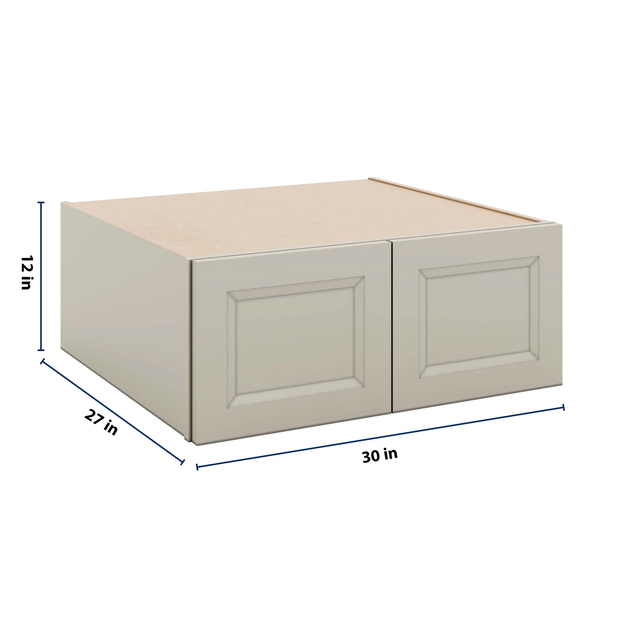 J&K Pebble B6 Refrigerator Wall Cabinet - 30" W x 12" H x 27" D