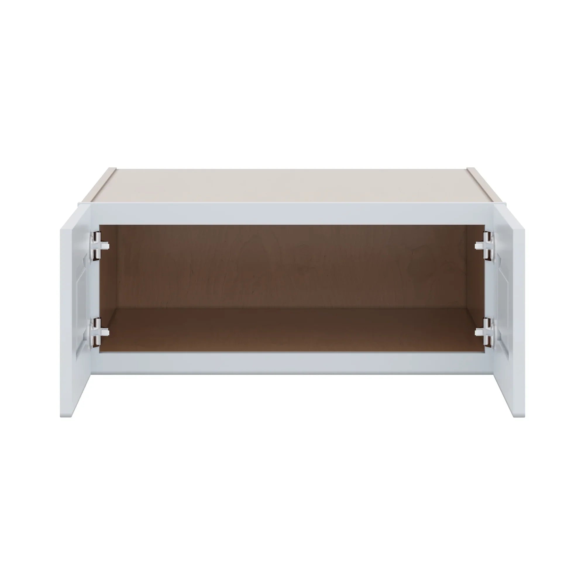 J&K White Shaker S8 Refrigerator Wall Cabinet 30" W x 12" H x 27" D