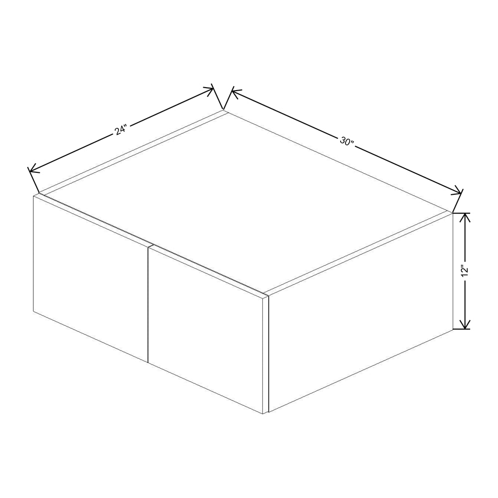 CNC Concord Elegant Dove 30" W X 12" H X 24" D Double Door Wall Cabinet