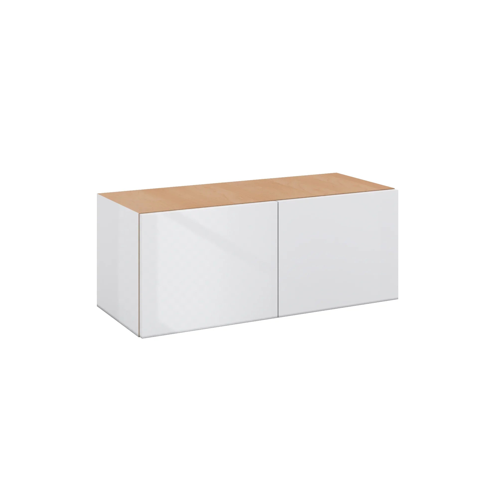 Modernform Cabinet Gloss White 30" W X 12" H X 12" D Double Door Wall Cabinet