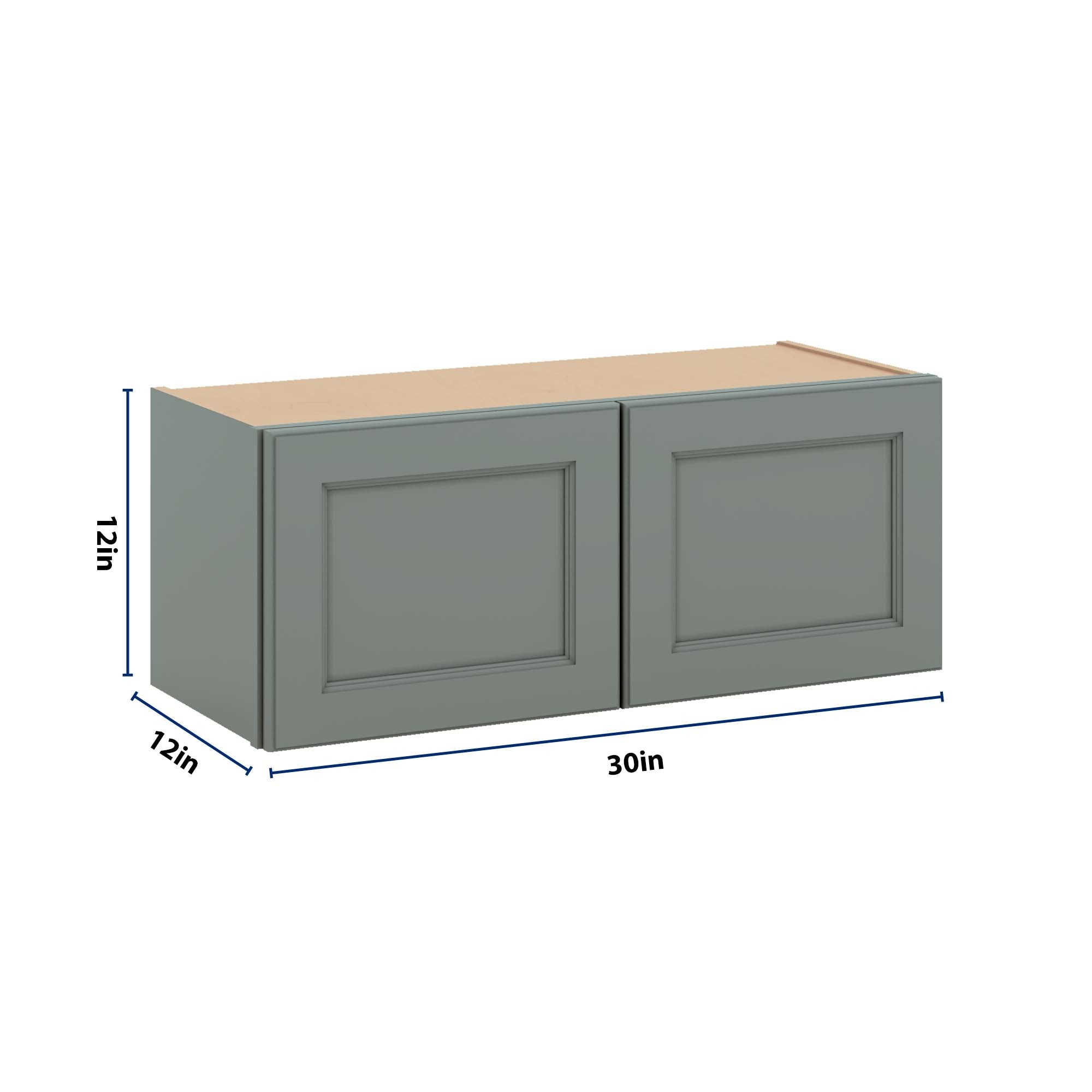 J&K Sage E3 Double Door Wall Cabinet - 30" W x 12" H