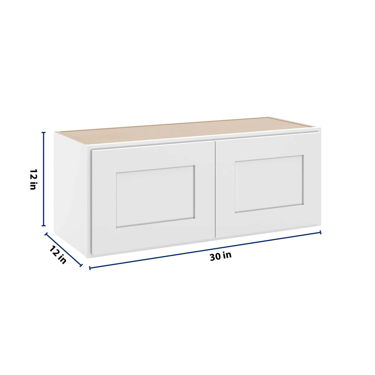 cnc luxor white 30 w x 12 h double door wall cabinet
