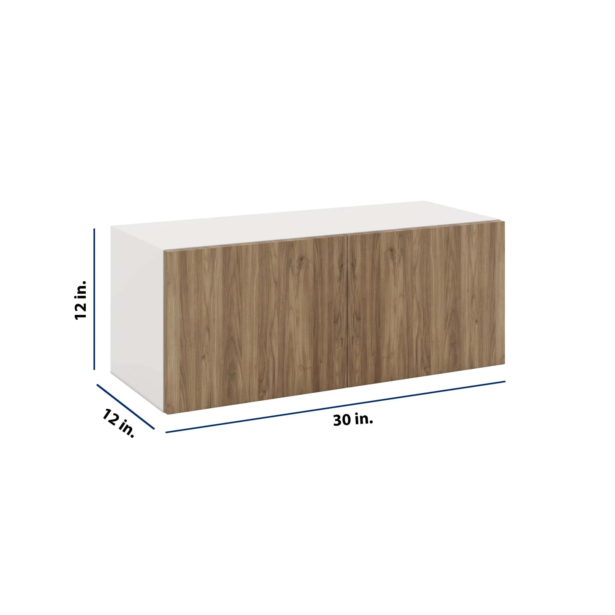 Modernform Cabinet Walnut 30" W X 12" H X 12" D Double Door Wall Cabinet