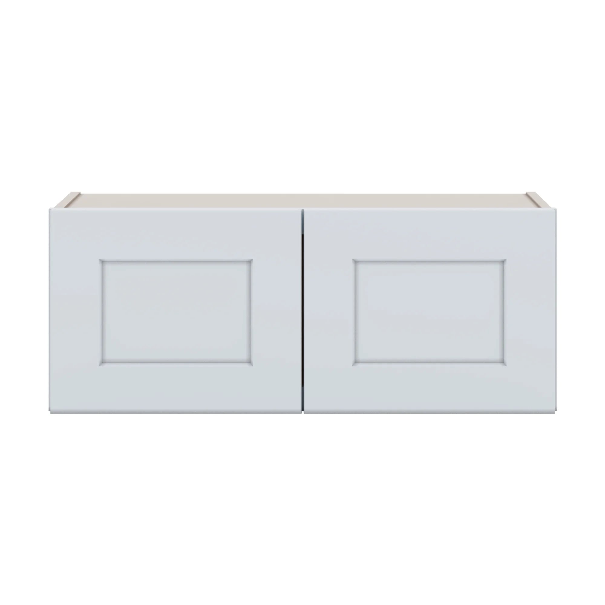 J&K White Shaker S8 Double Door Wall Cabinet 30" W x 12" H