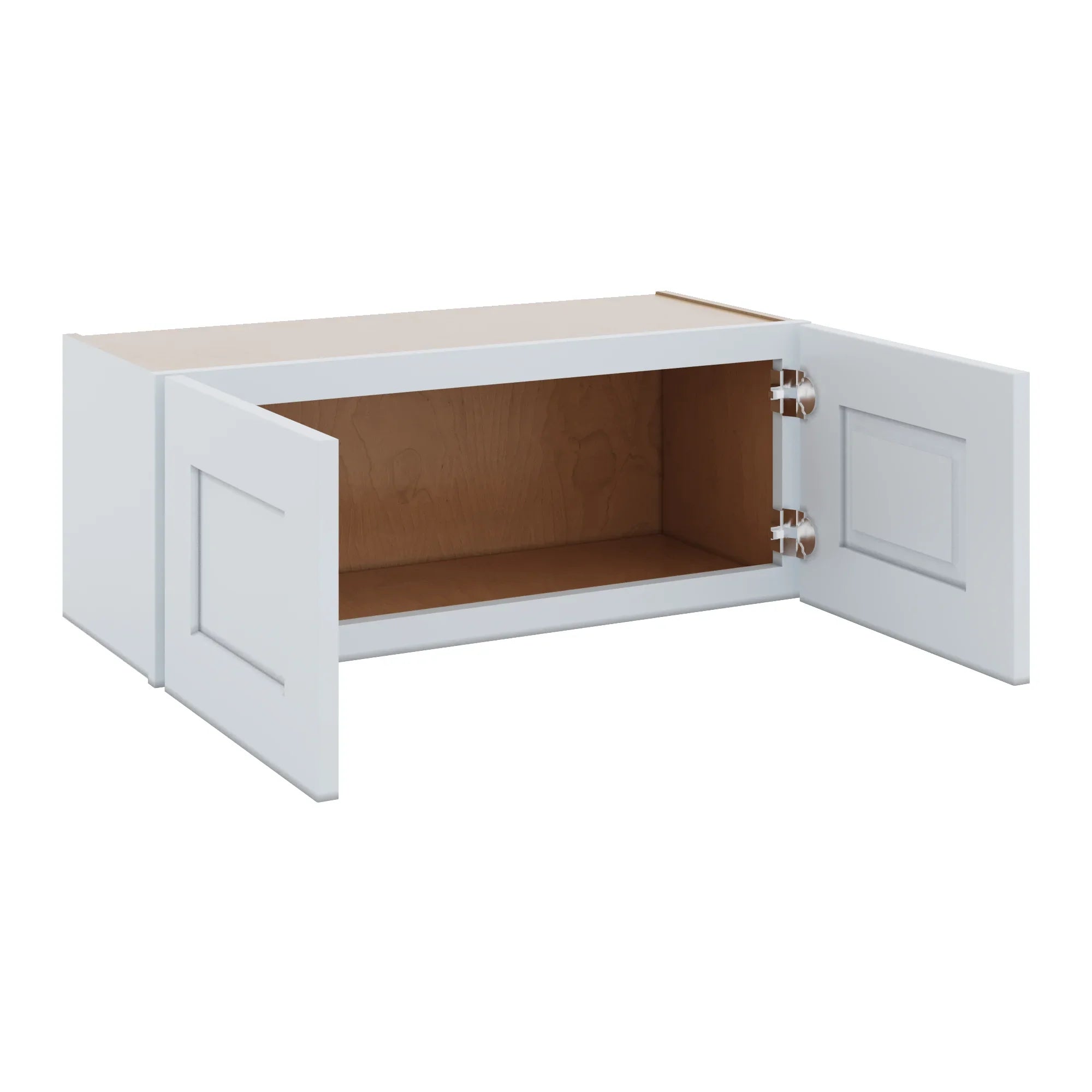 J&K White Shaker S8 Double Door Wall Cabinet 30" W x 12" H
