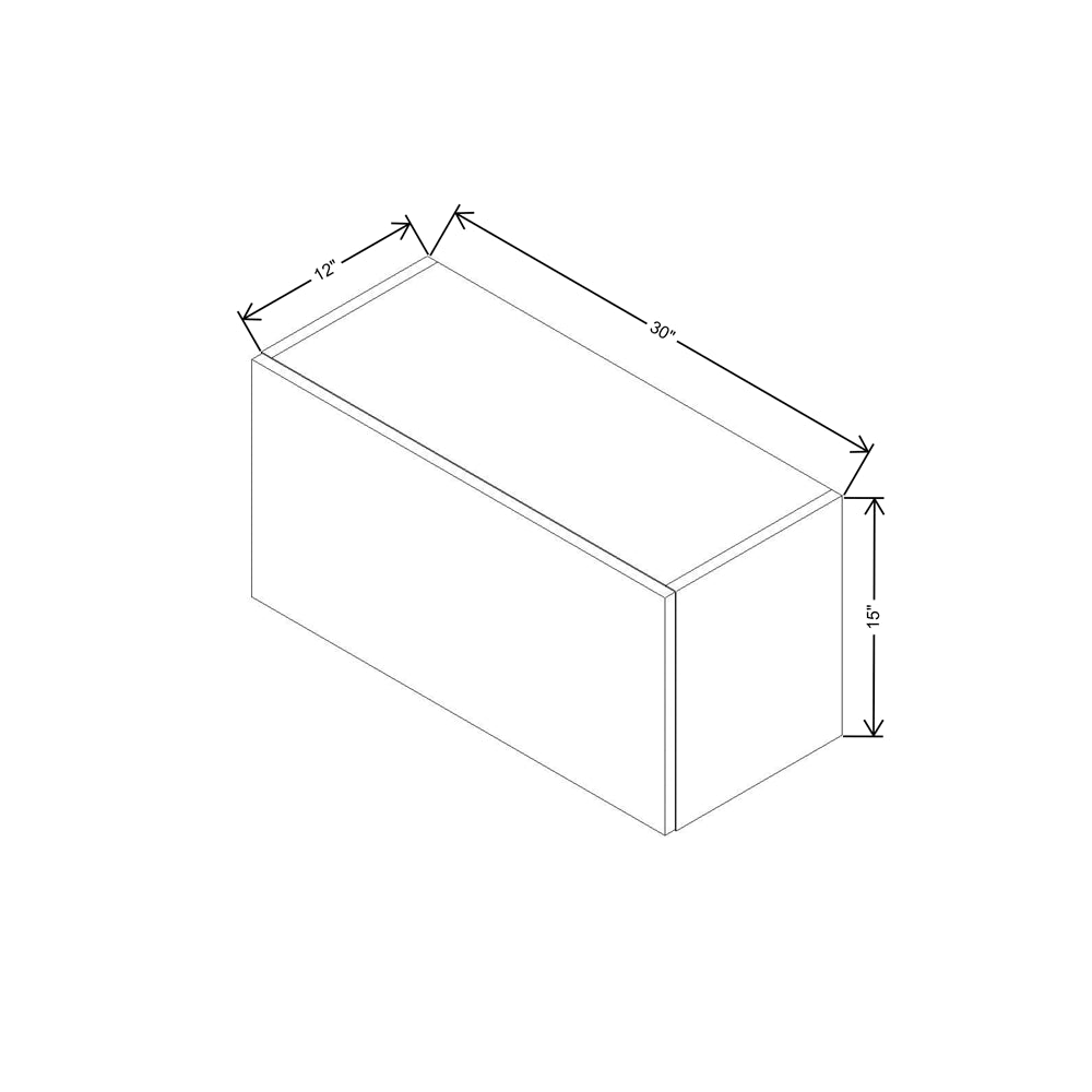 CNC Concord Elegant Ocean 30" W X 15" H Horizontal Wall Cabinet