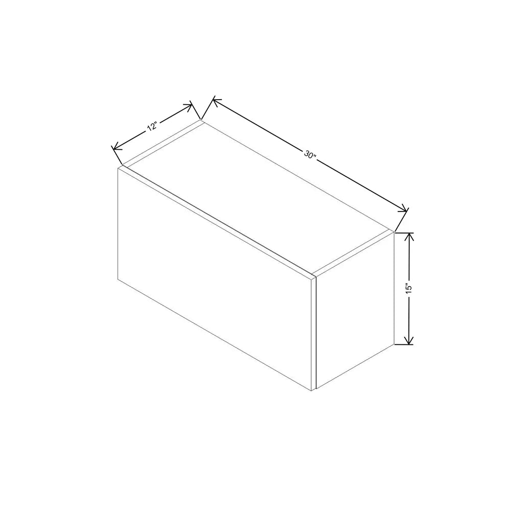 CNC Classic Milano Polar White 30" W X 15" H Horizontal Wall Cabinet