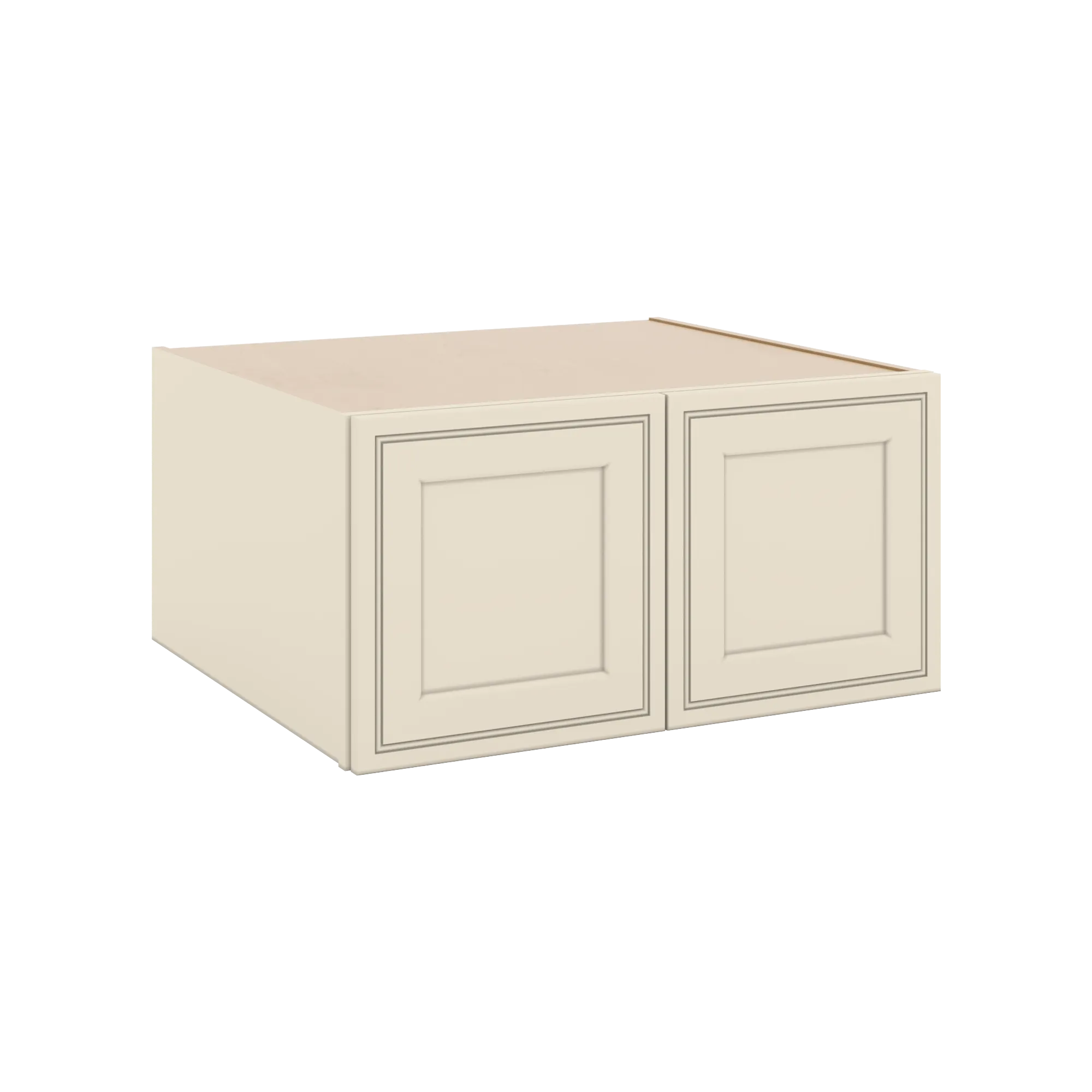 J&K Pearl Glazed H9 Refrigerator Wall Cabinet - 30" W x 15" H x 27" D