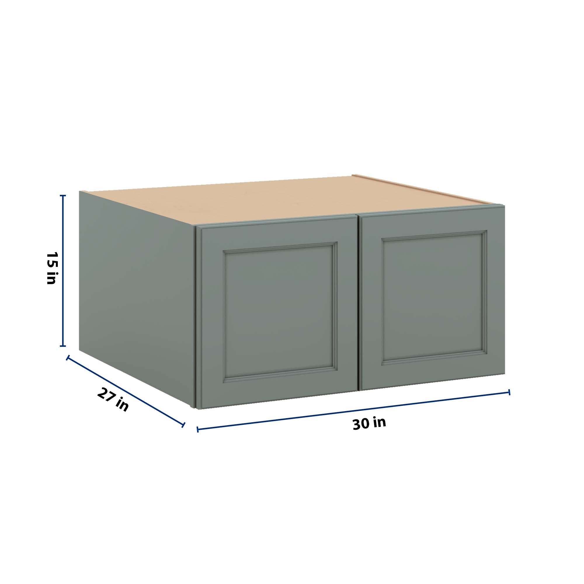 J&K Sage E3 Refrigerator Wall Cabinet - 30" W x 15" H x 27" D