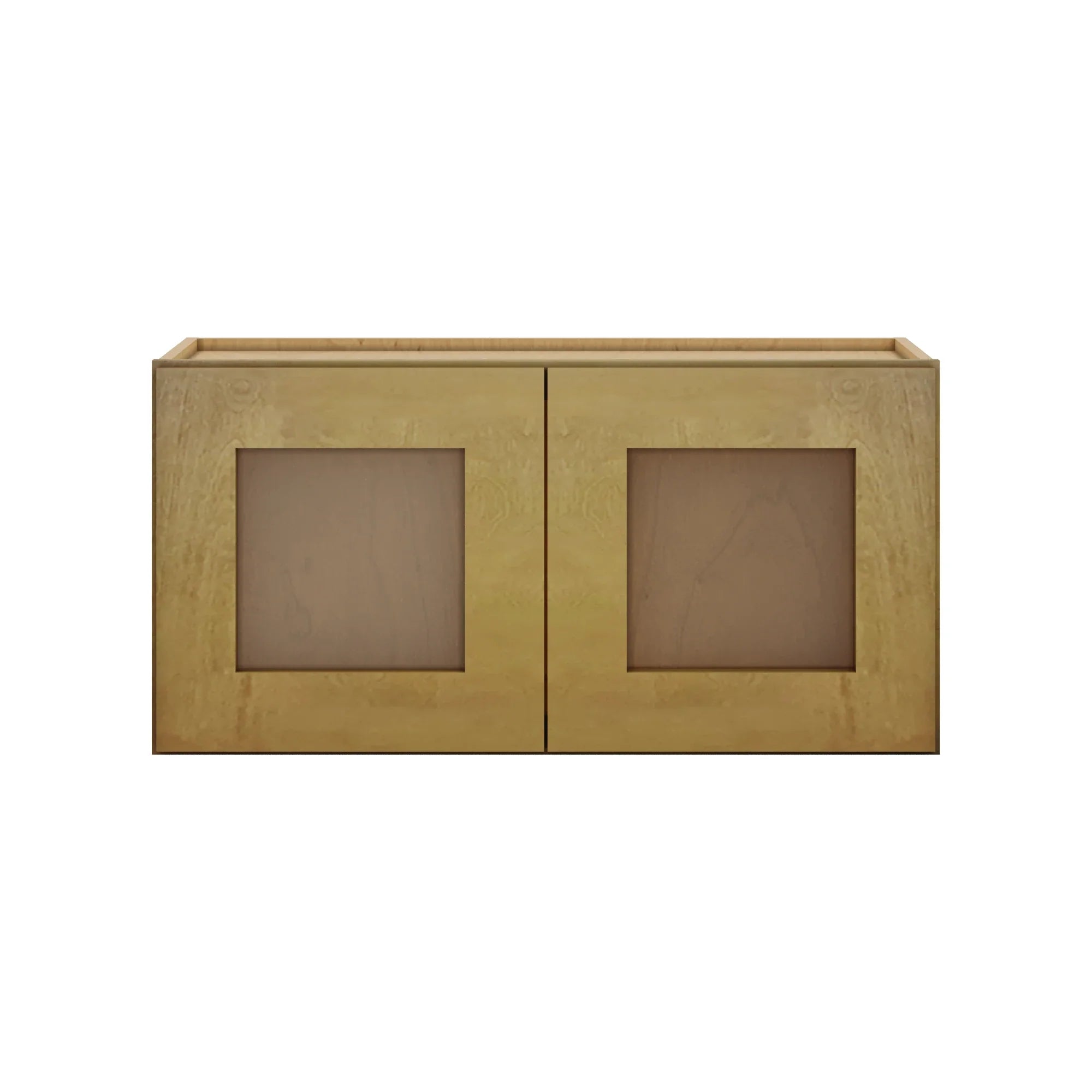 Modernform Cabinet Natural Shaker 30" W X 15" H X 12" D Double Glass Door Wall Cabinet