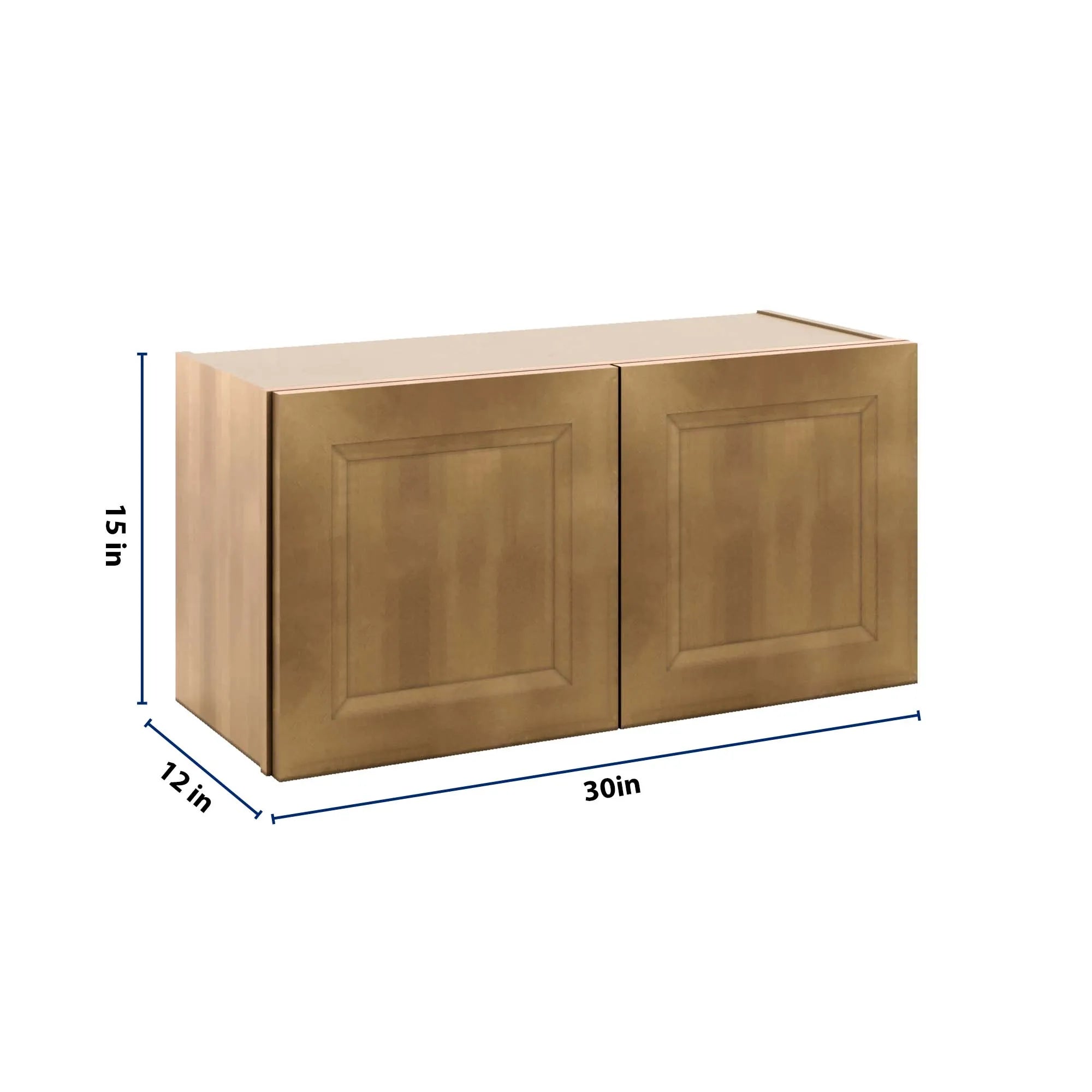 J&K Butterscotch B8 Double Door Wall Cabinet - 30" W x 15" H