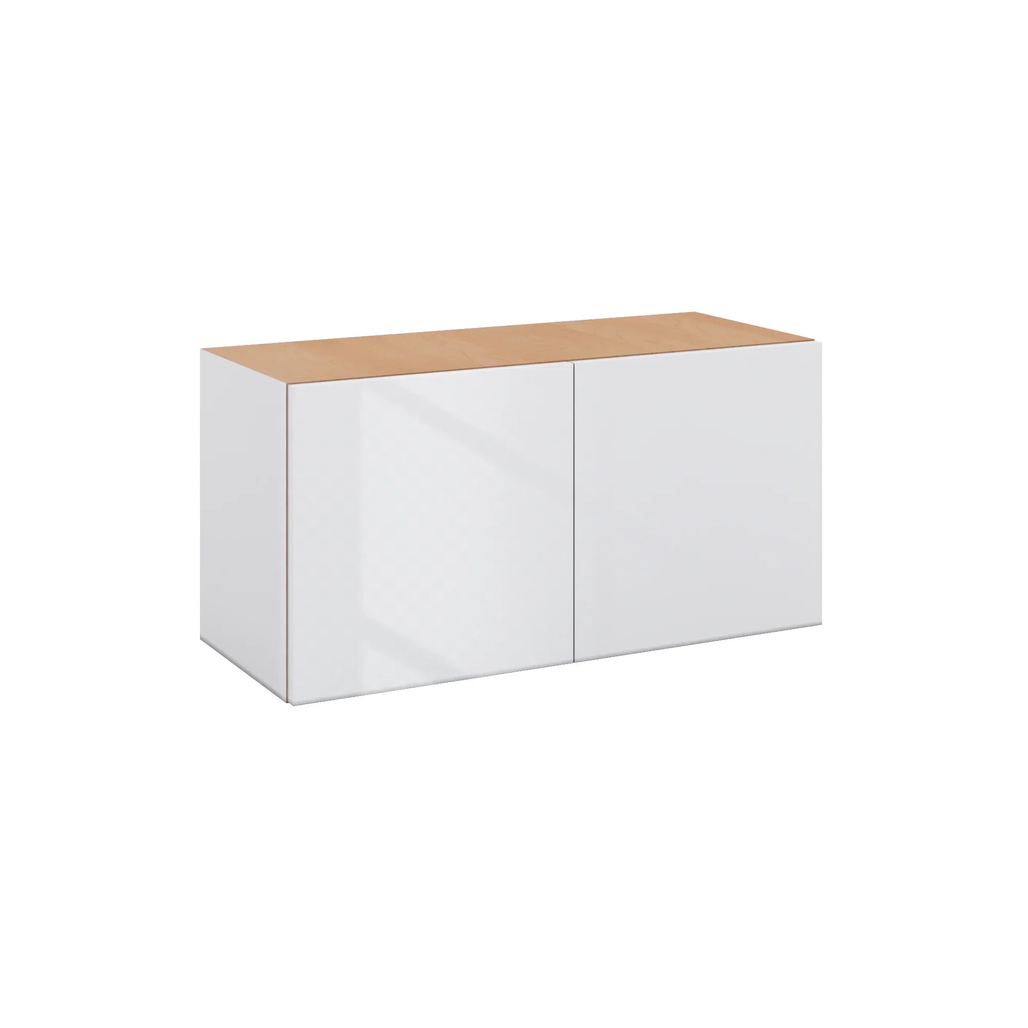 Modernform Cabinet Gloss White 30" W X 15" H X 12" D Double Door Wall Cabinet