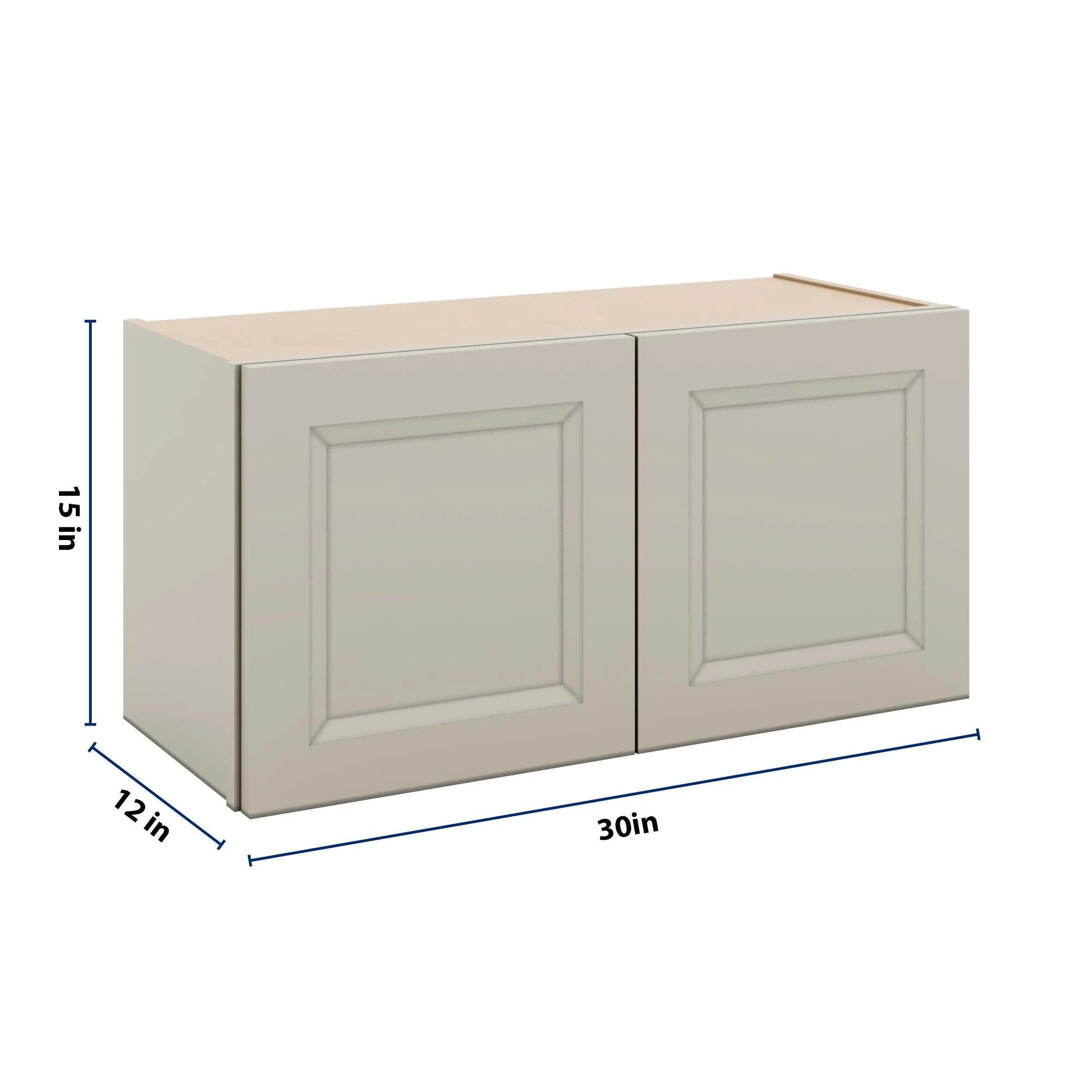 J&K Pebble B6 Double Door Wall Cabinet - 30" W x 15" H