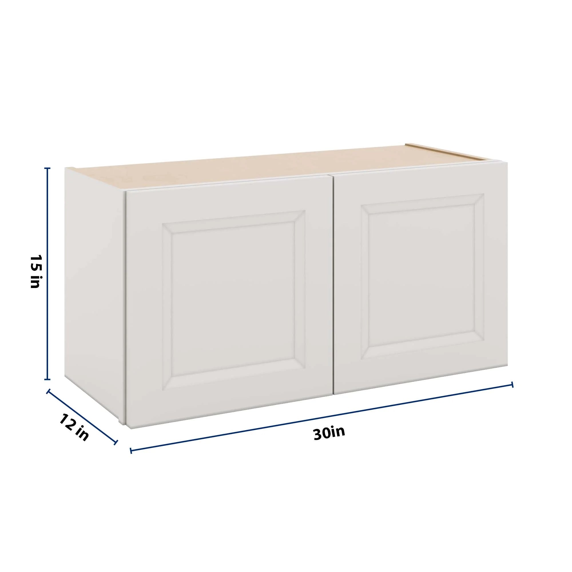 J&K Pure B5 Double Door Wall Cabinet - 30" W x 15" H
