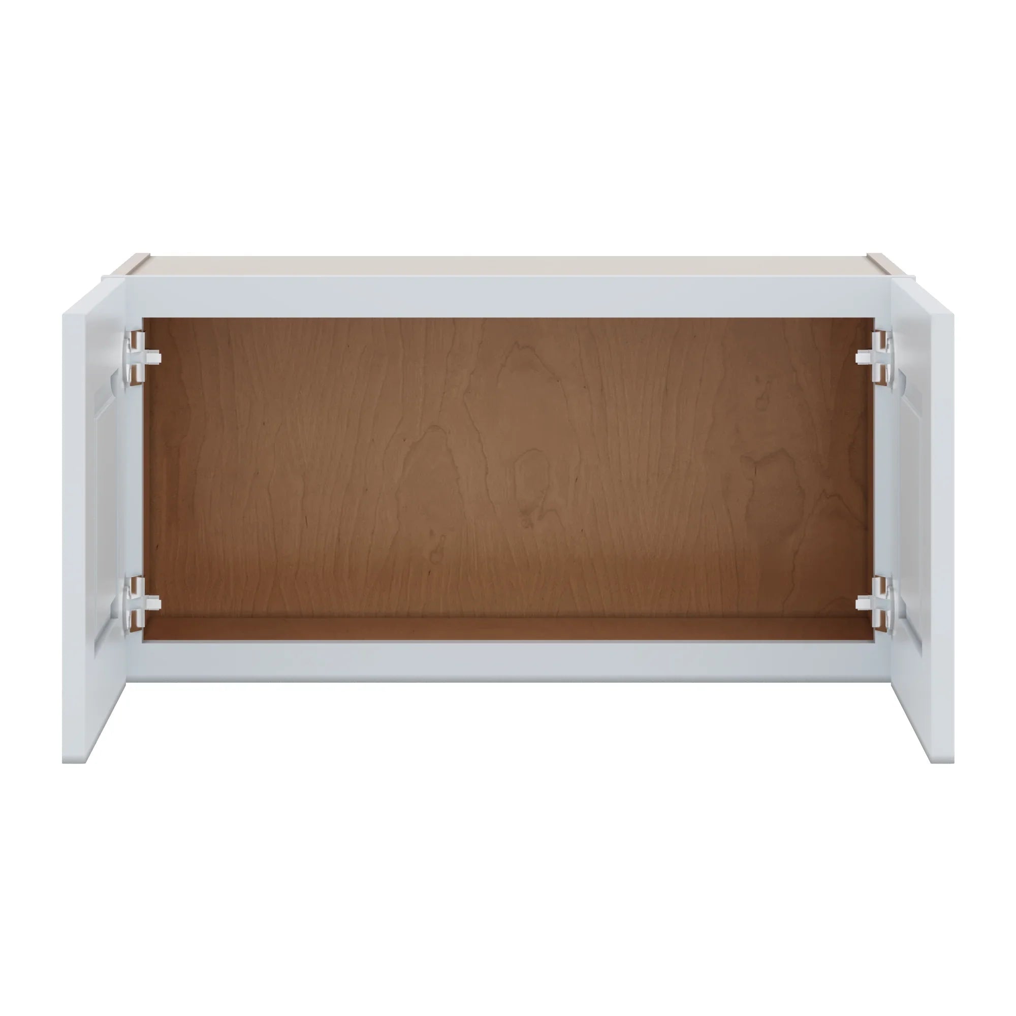 J&K White Shaker S8 Double Door Wall Cabinet 30" W x 15" H
