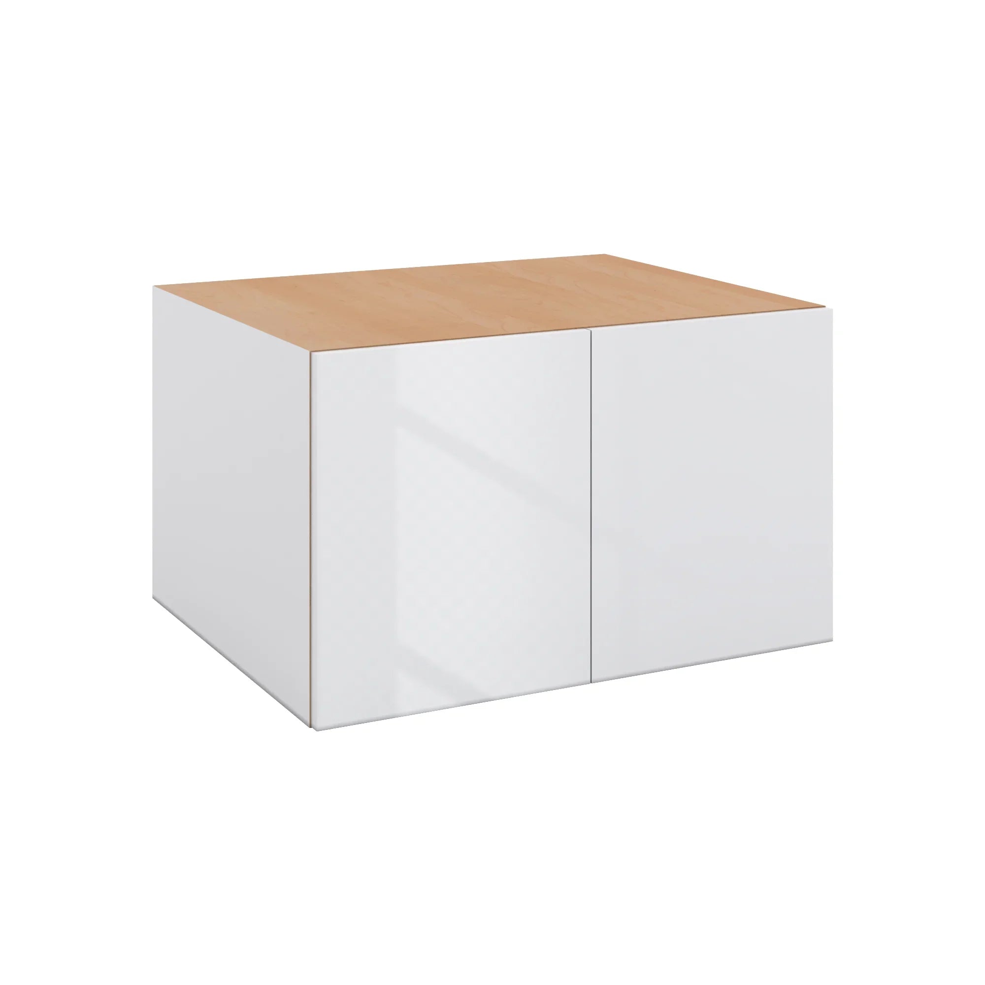 Modernform Cabinet Gloss White 30" W X 18" H X 24" D Double Door Wall Cabinet