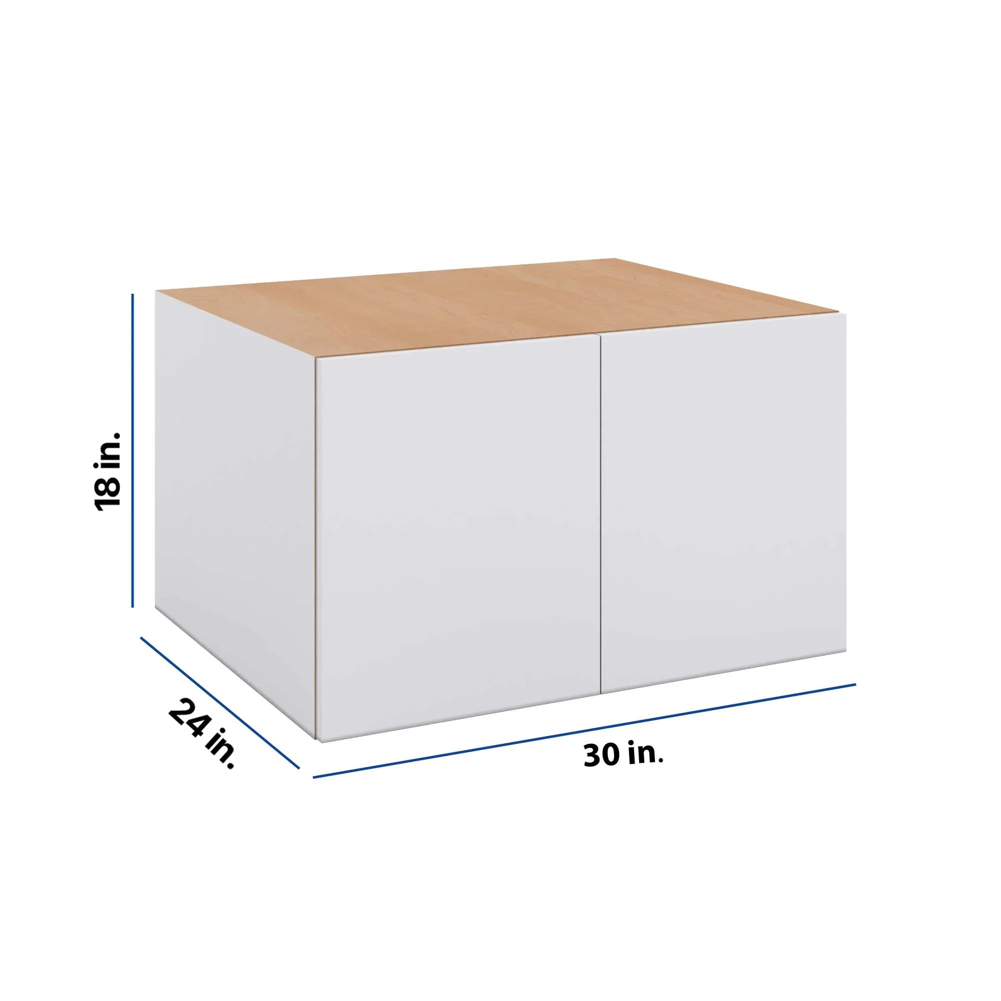 Modernform Cabinet Matte White 30" W X 18" H X 24" D Double Door Wall Cabinet