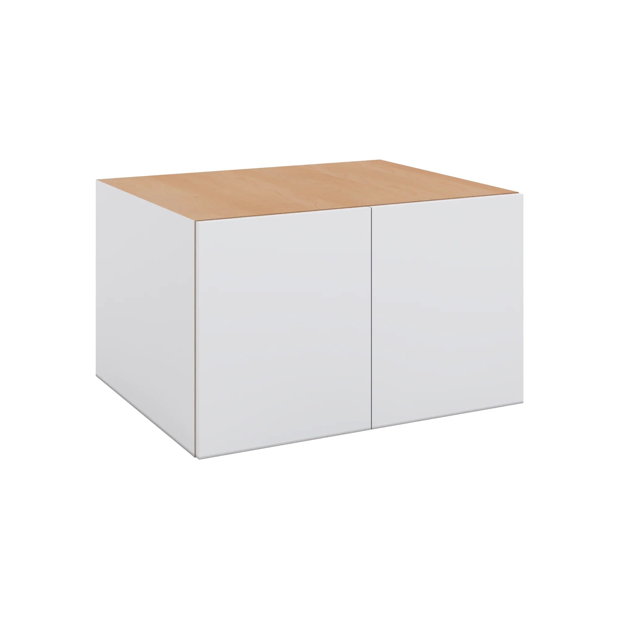 Modernform Cabinet Matte White 30" W X 18" H X 24" D Double Door Wall Cabinet