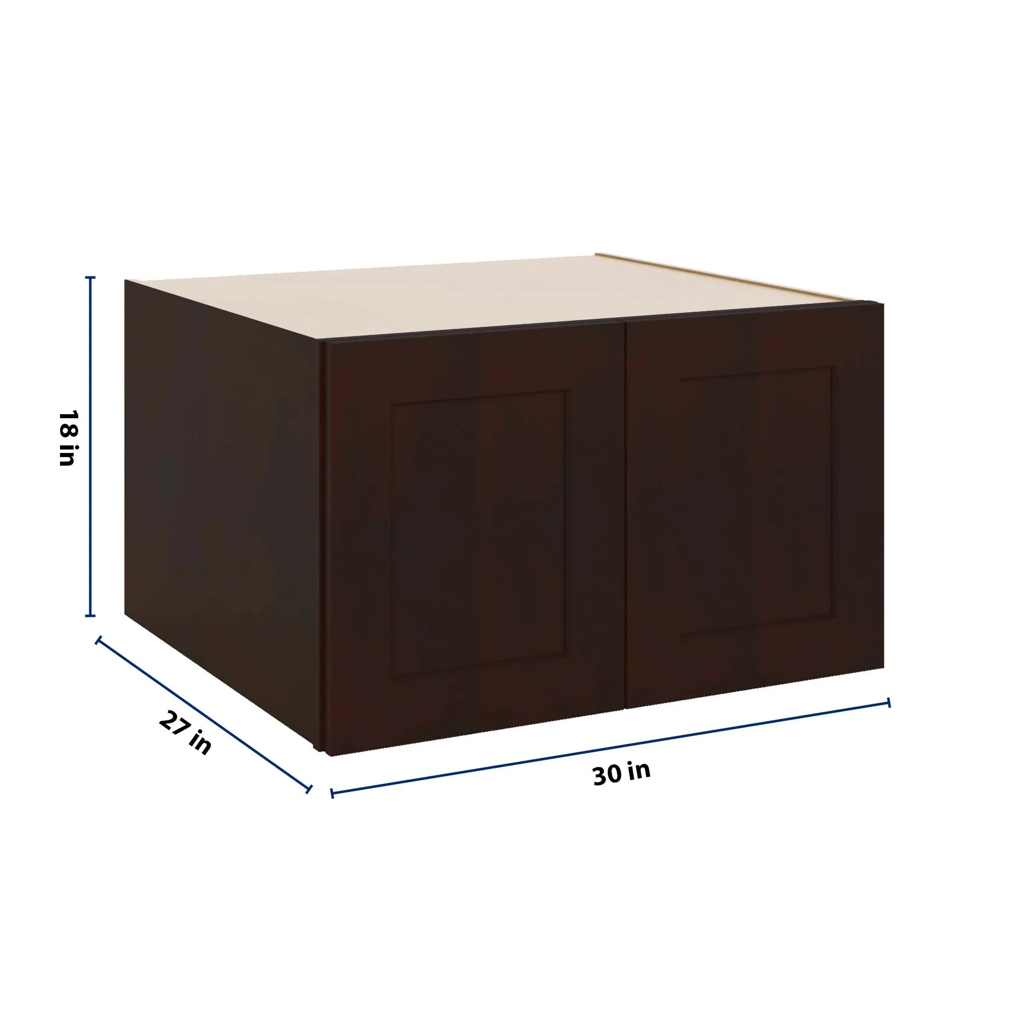 J&K Java Coffee S1 Refrigerator Wall Cabinet - 30" W x 18" H x 27" D