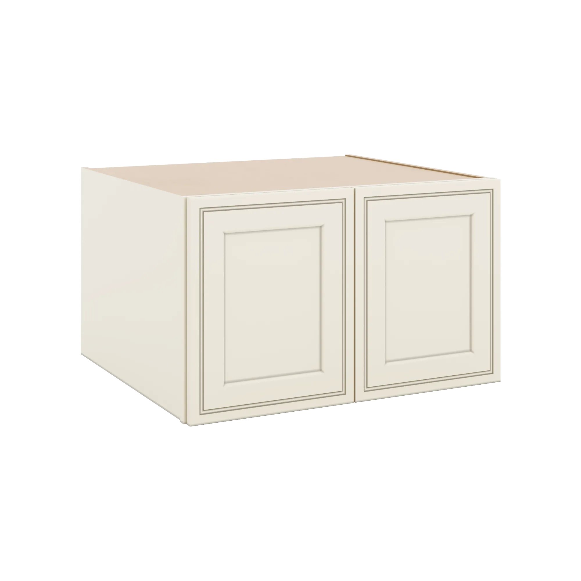 J&K Pearl Glazed H9 Refrigerator Wall Cabinet - 30" W x 18" H x 27" D