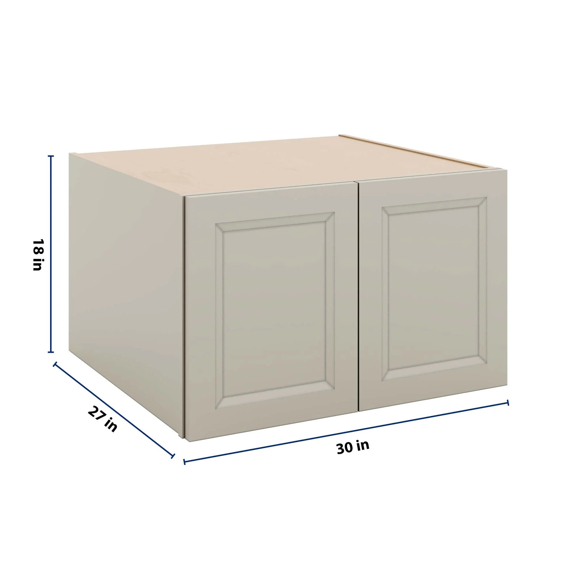 J&K Pebble B6 Refrigerator Wall Cabinet - 30" W x 18" H x 27" D
