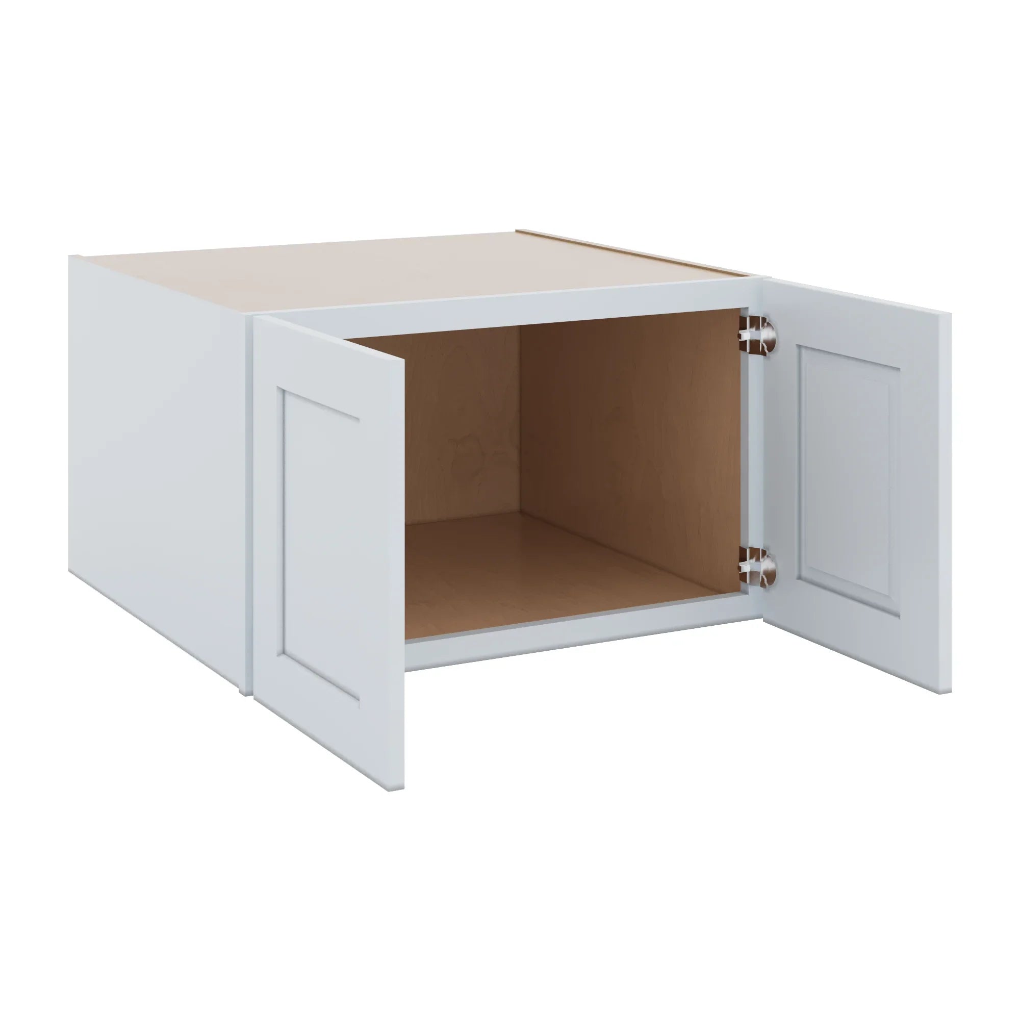 J&K White Shaker S8 Refrigerator Wall Cabinet 30" W x 18" H x 27" D
