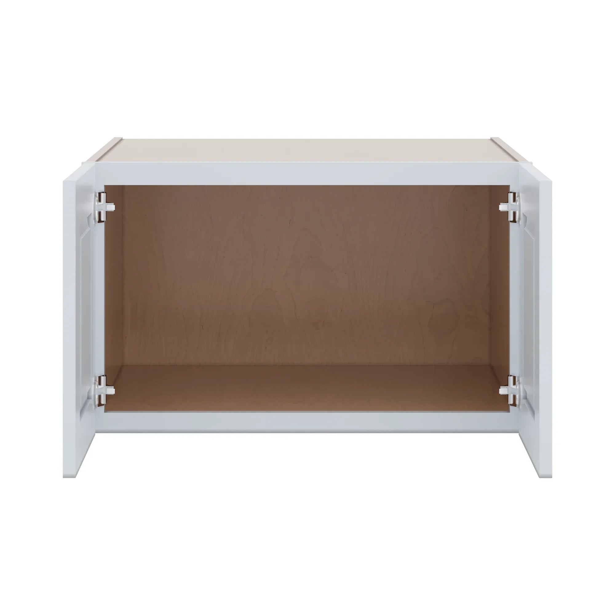 J&K White Shaker S8 Refrigerator Wall Cabinet 30" W x 18" H x 27" D