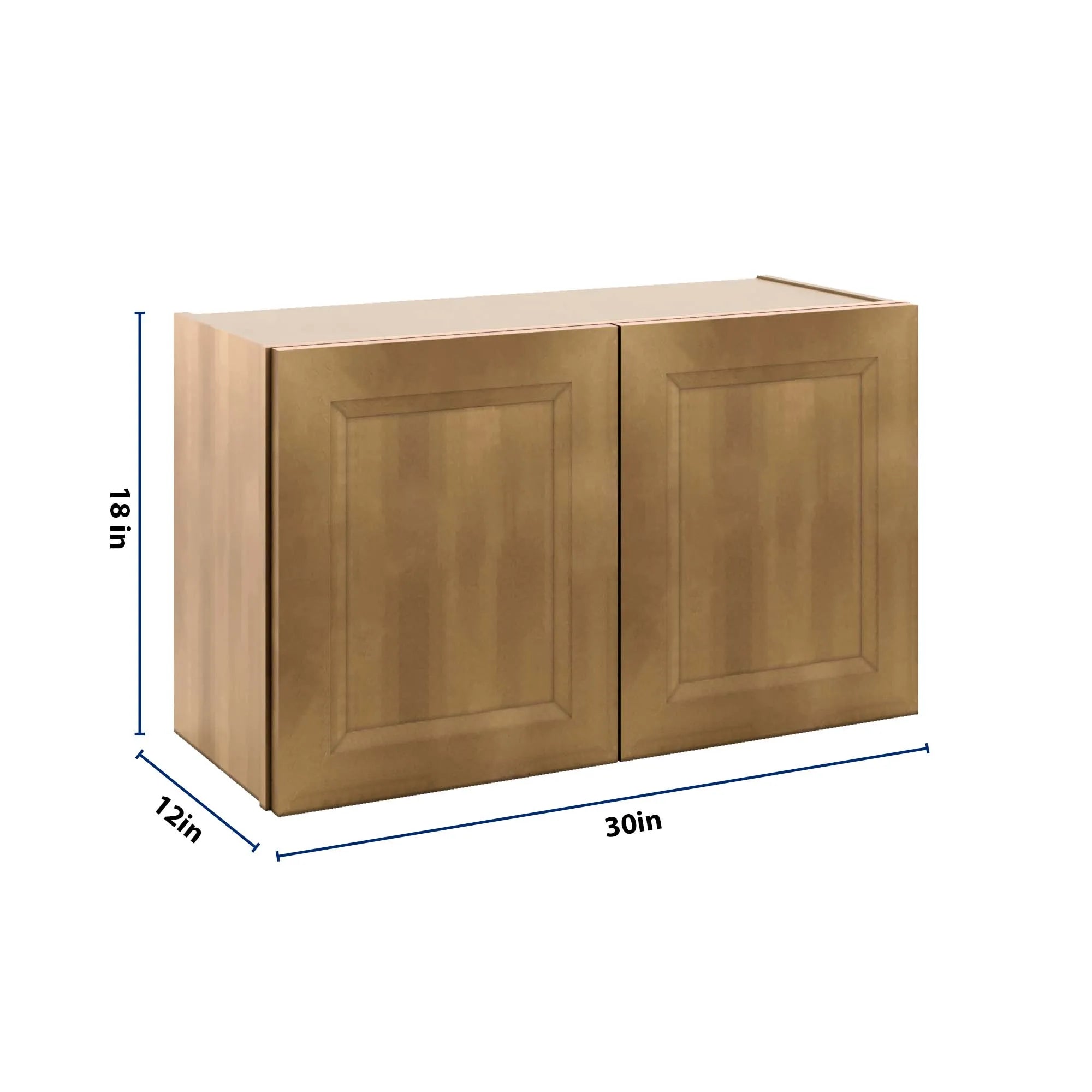 J&K Butterscotch B8 Double Door Wall Cabinet - 30" W x 18" H
