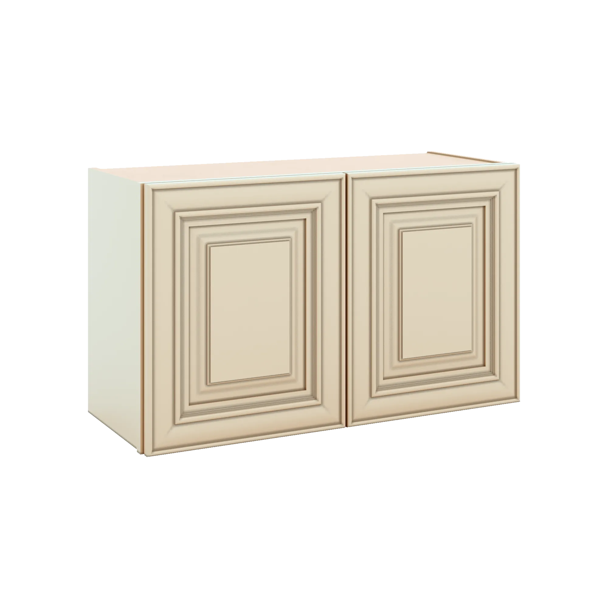 J&K Creme Glazed A7 Double Door Wall Cabinet - 30" W x 18" H