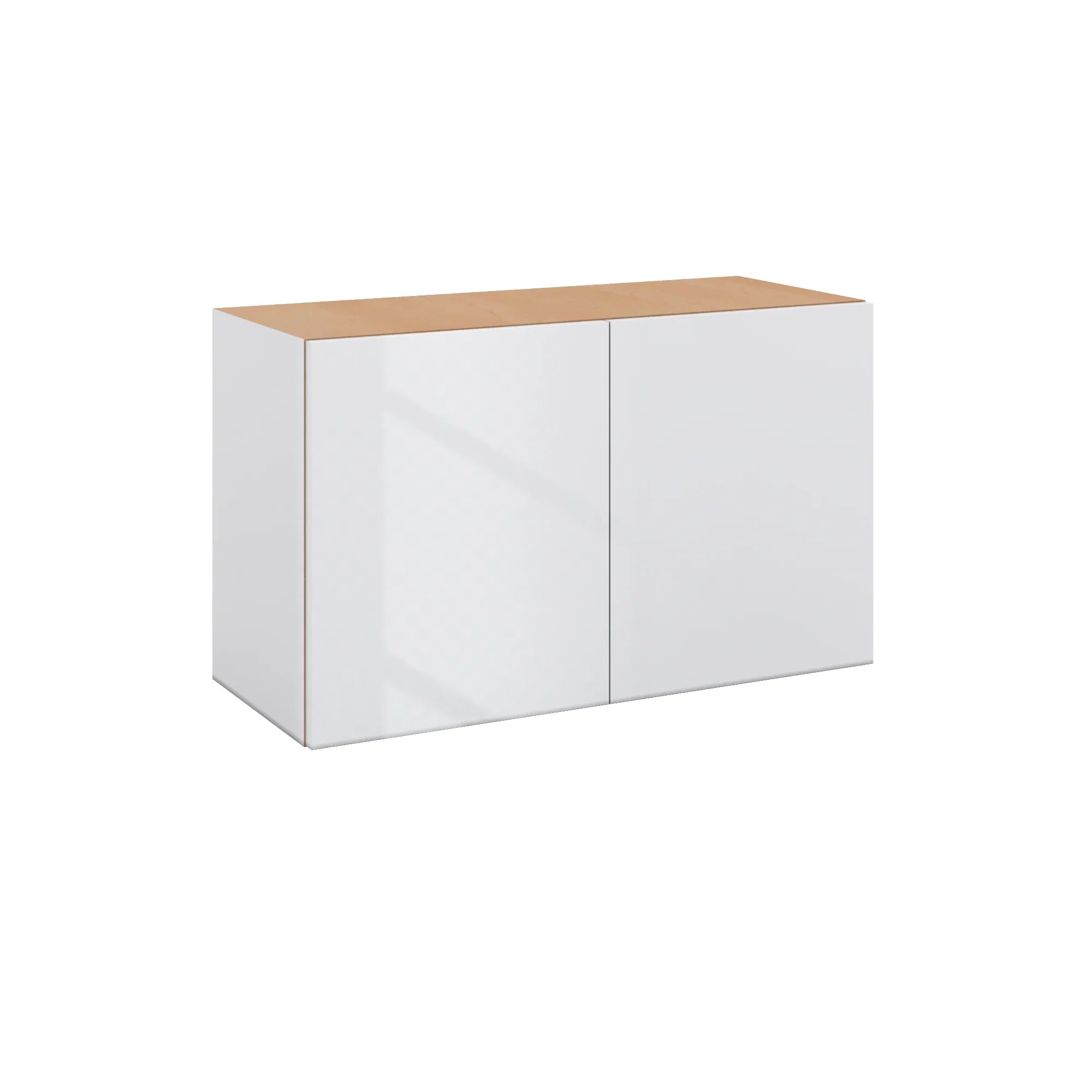 Modernform Cabinet Gloss White 30" W X 18" H X 12" D Double Door Wall Cabinet