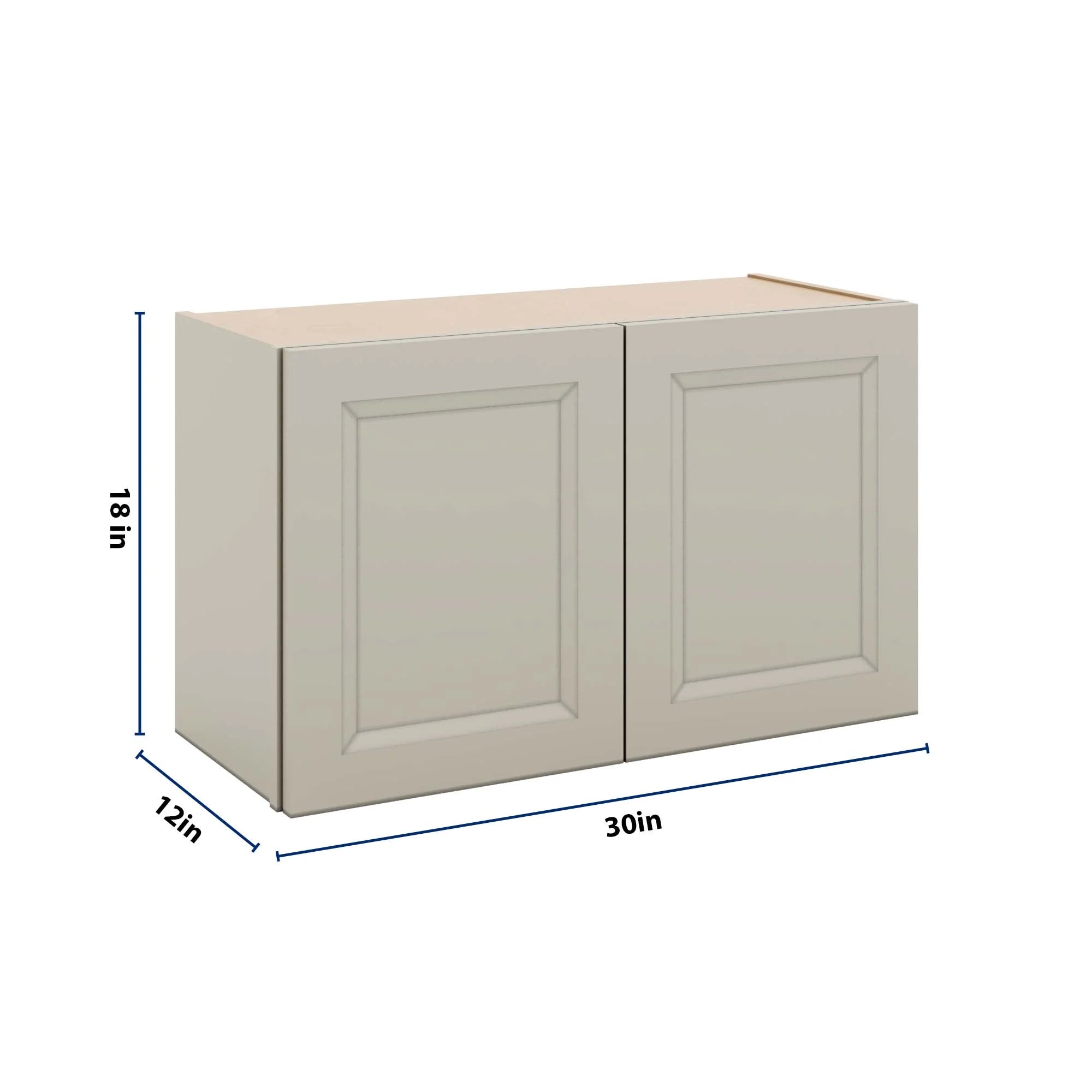 J&K Pebble B6 Double Door Wall Cabinet - 30" W x 18" H