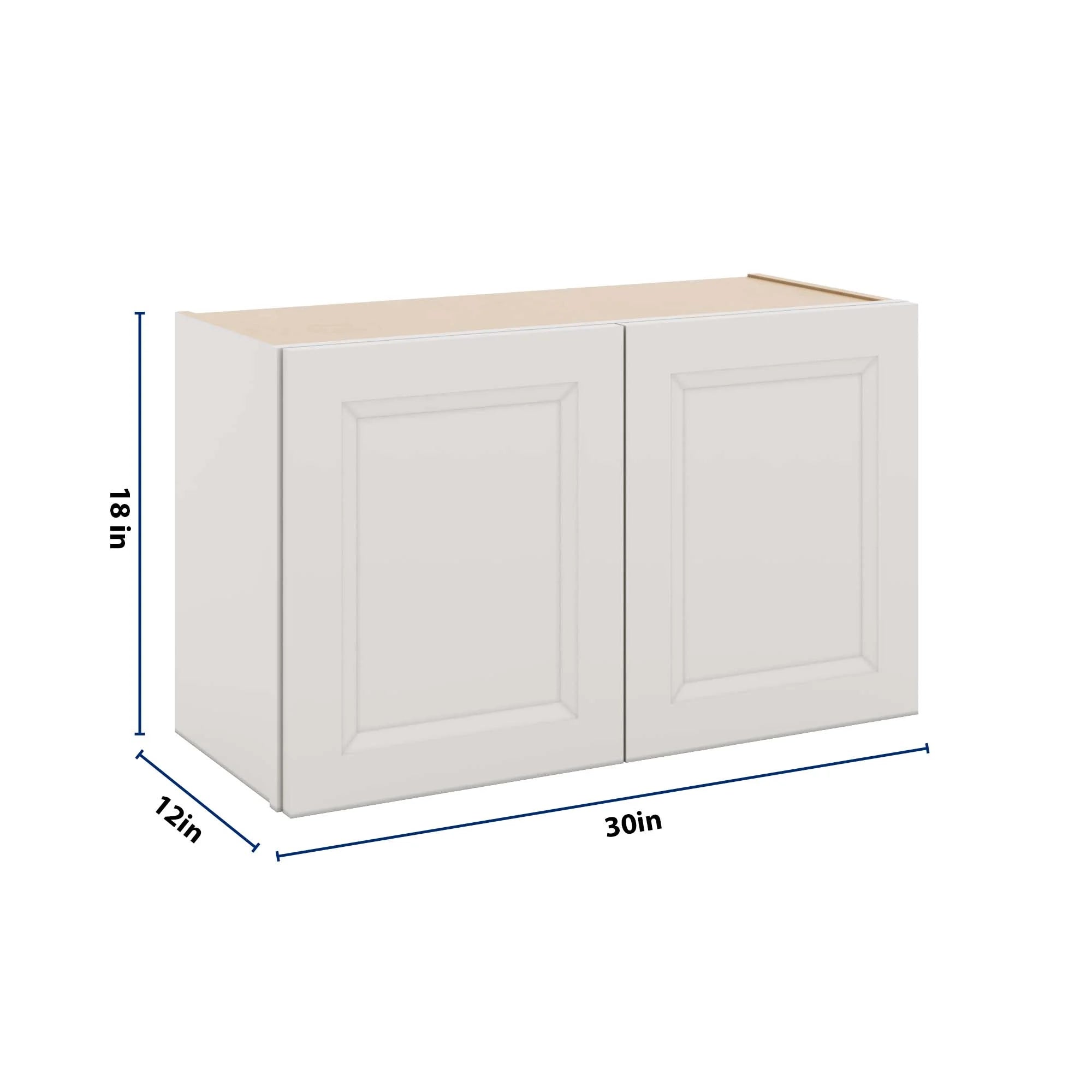 J&K Pure B5 Double Door Wall Cabinet - 30" W x 18" H