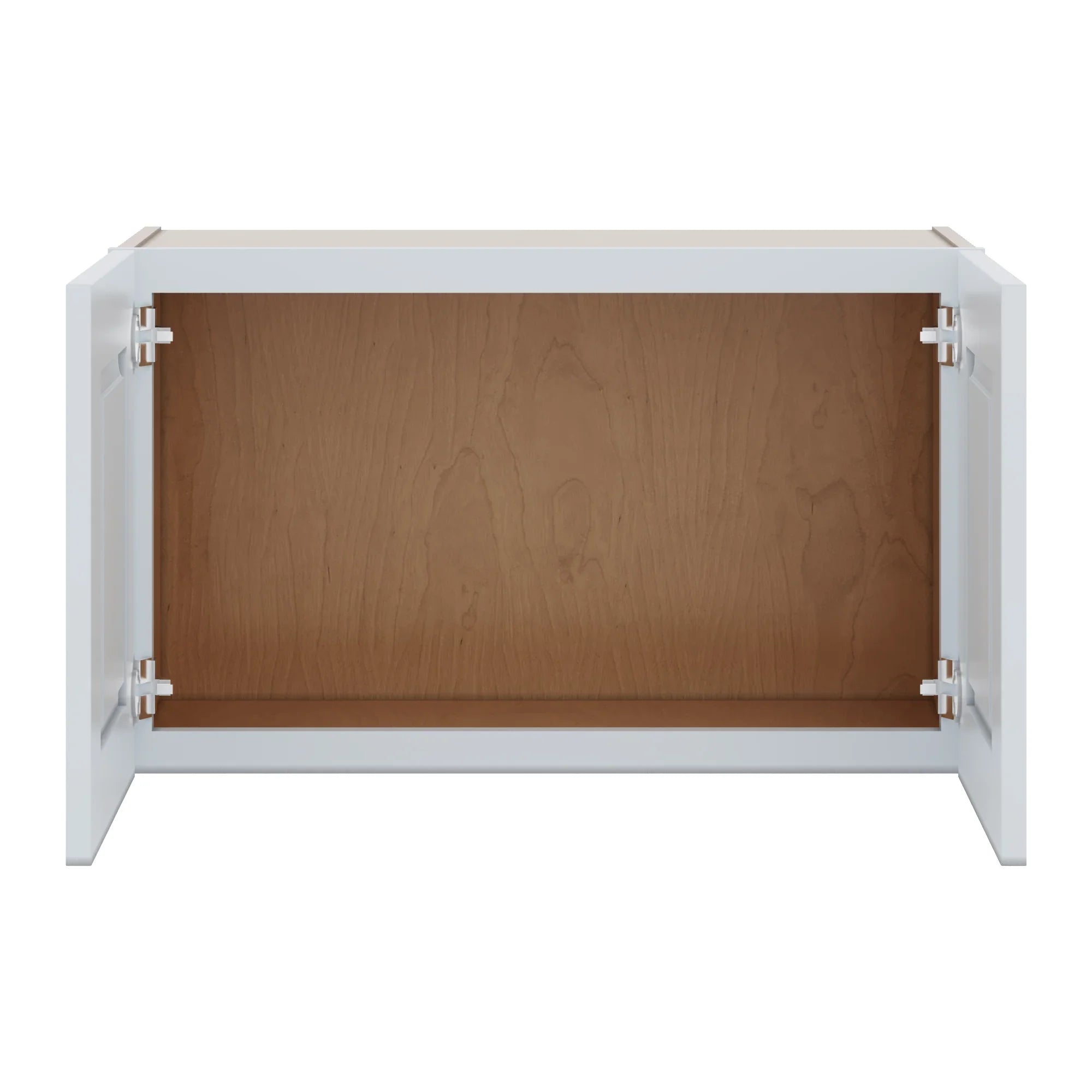 J&K White Shaker S8 Double Door Wall Cabinet 30" W x 18" H