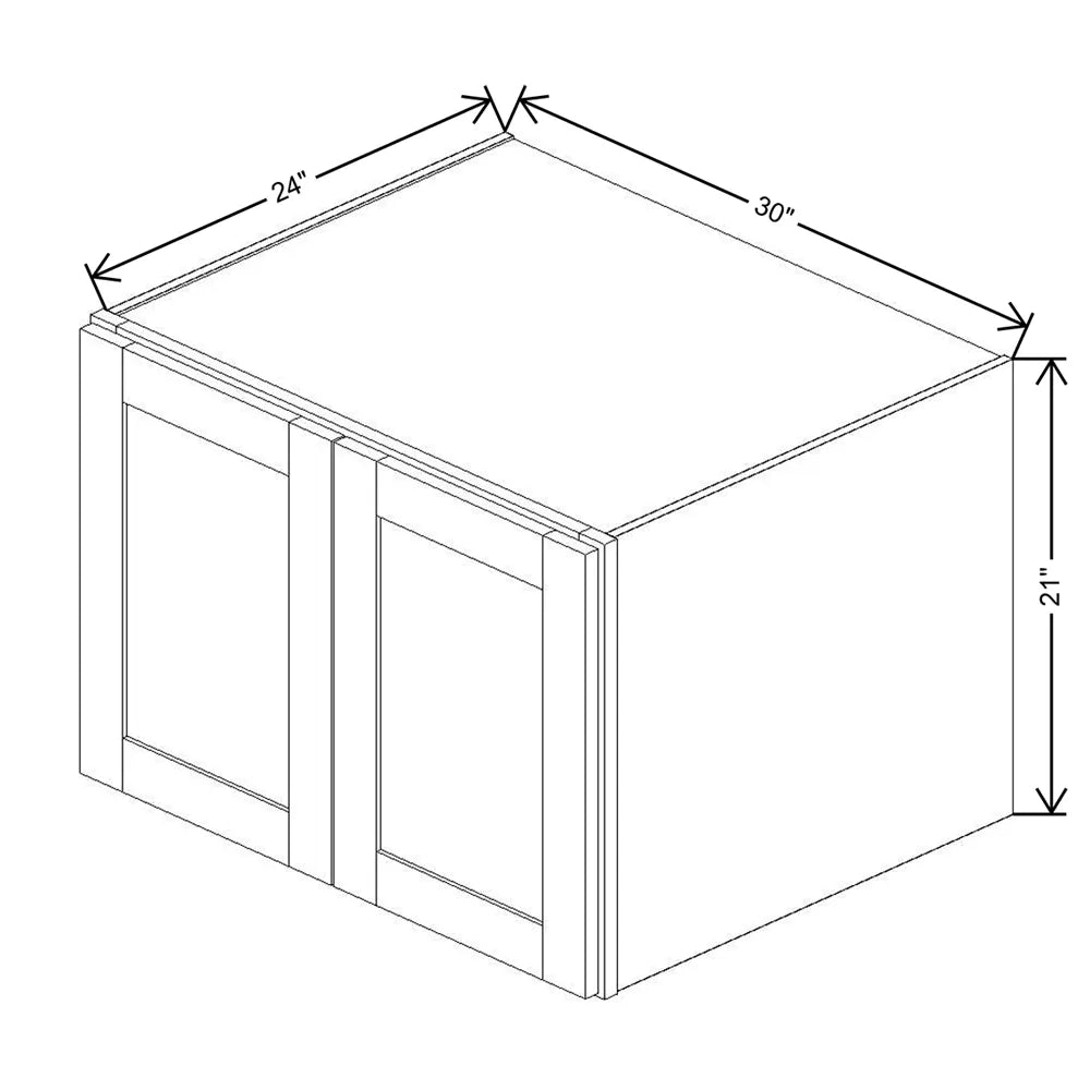 Fabuwood Allure Galaxy Horizon 30" W X 21" H X 24" D Double Door Wall Cabinet