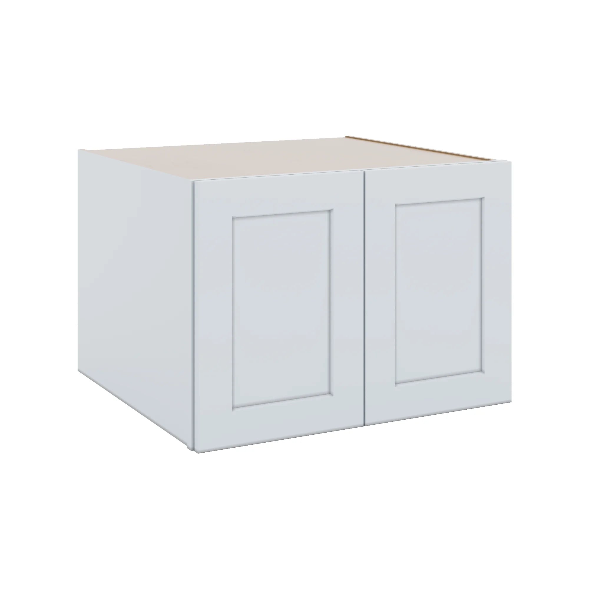 J&K White Shaker S8 Refrigerator Wall Cabinet - 30" W x 21" H x 27" D